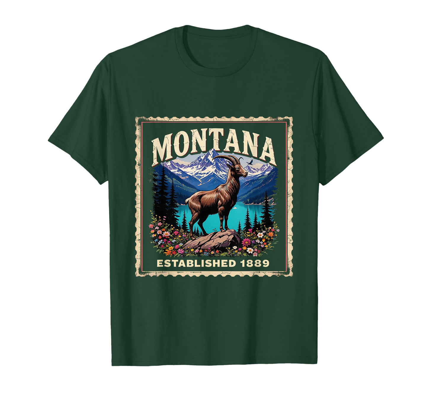 Montana Glacier National Park Travel Northern Lights Trip T-Shirt