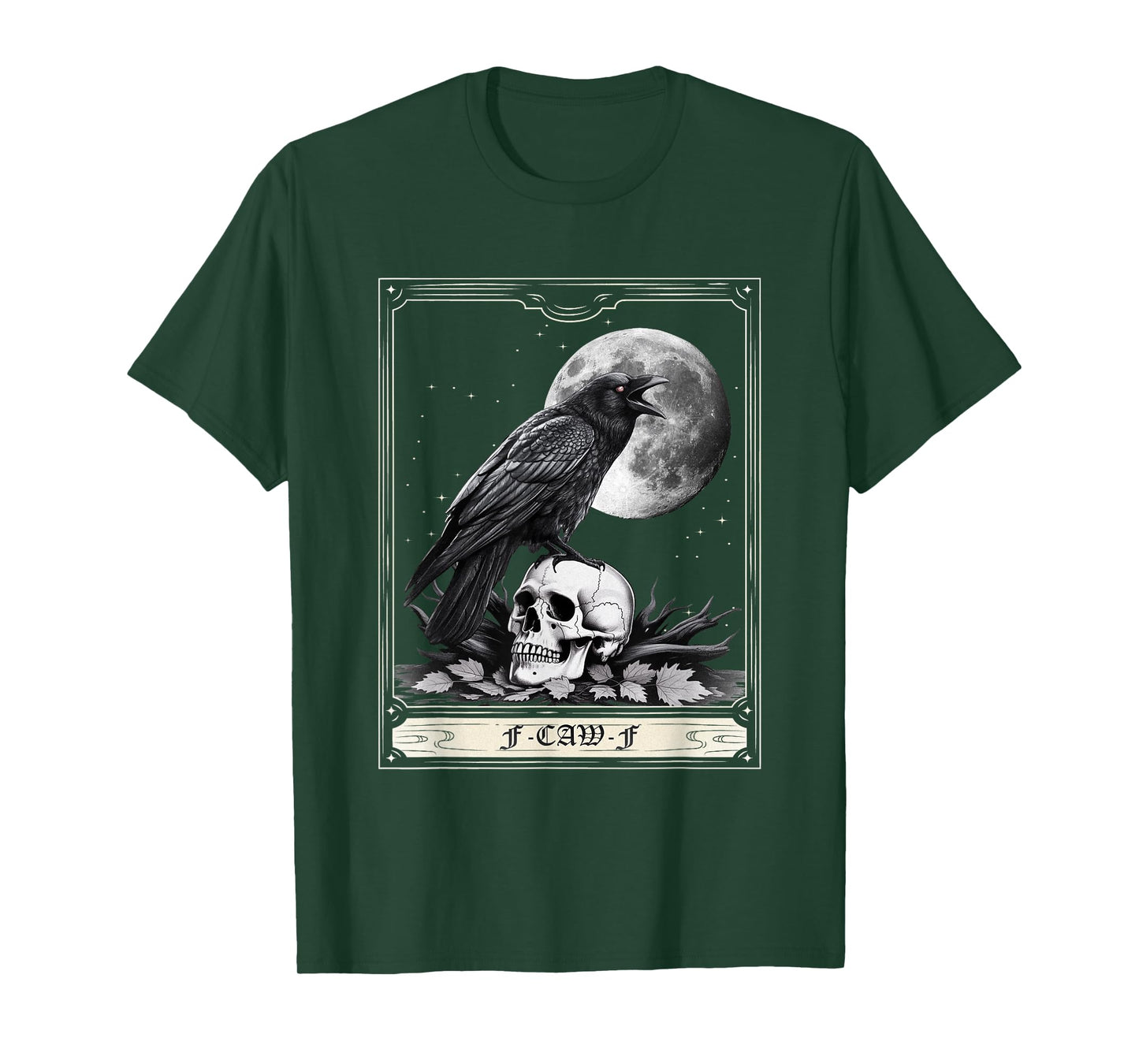Halloween Tarot Card F Caw F Black Bird F-Caw-F Crow Men T-Shirt
