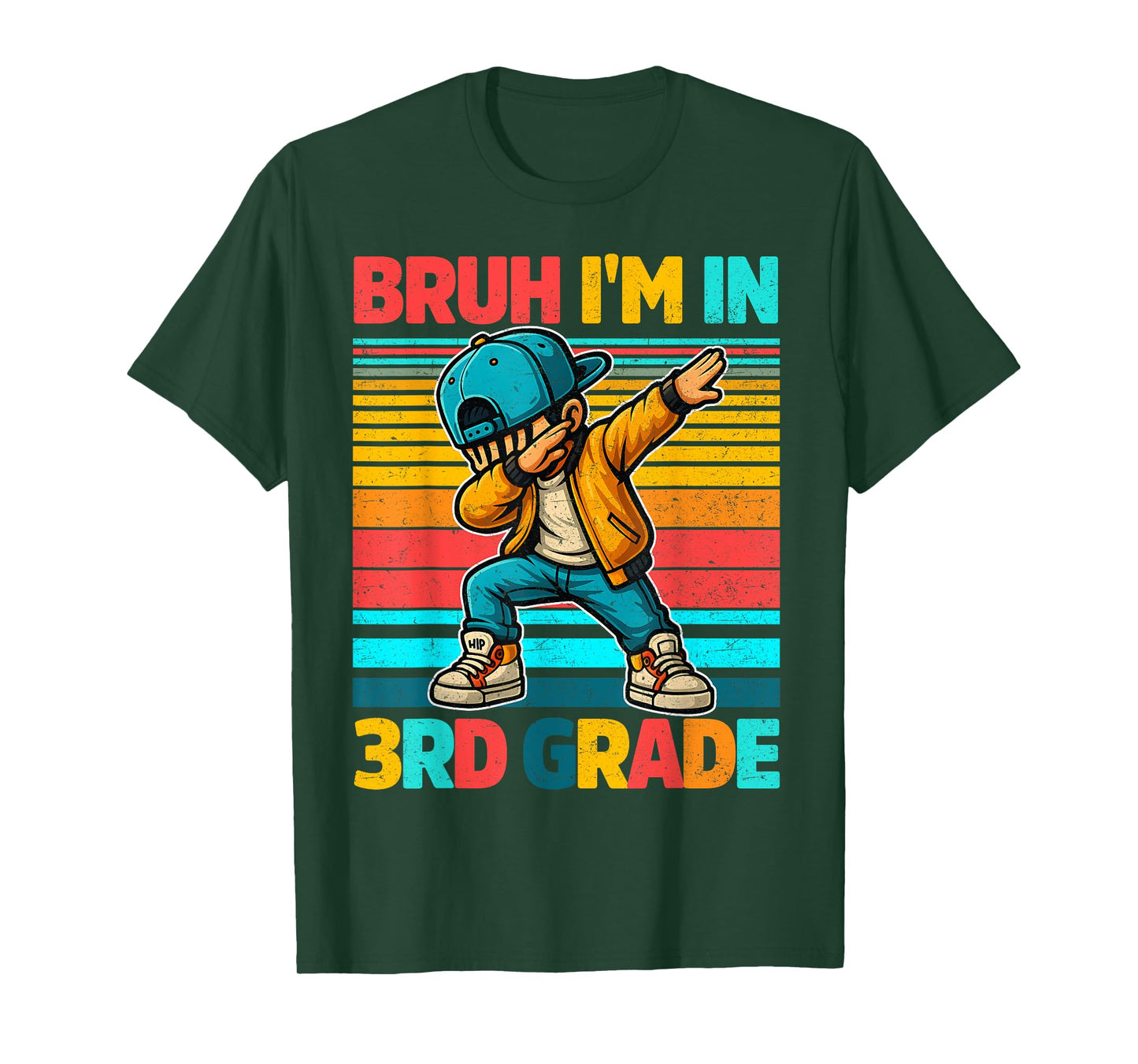 Vintage Bruh Im In 3rd Grade First Day School Dabbing Boys T-Shirt
