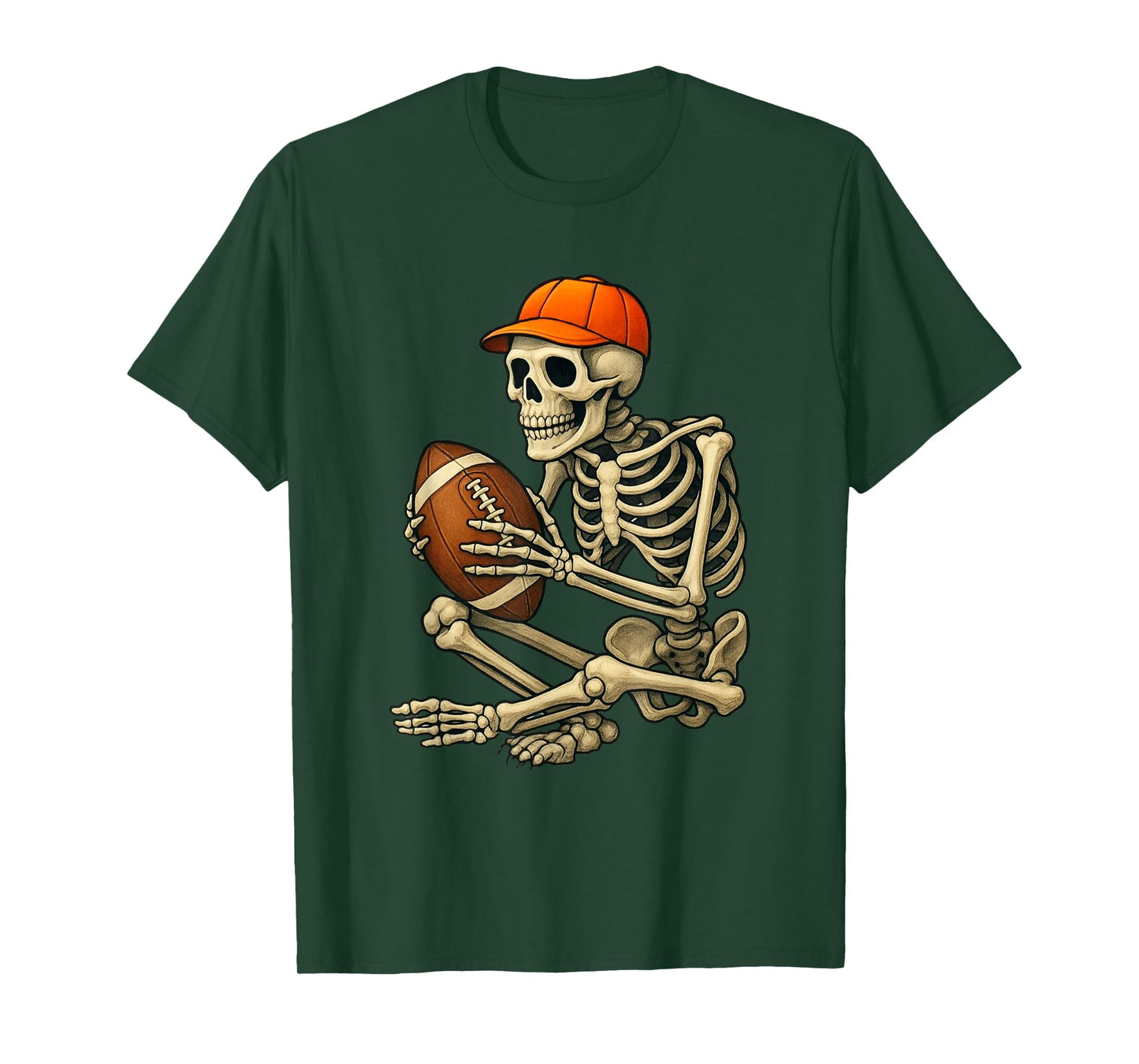Skeleton Football Fan Halloween Costume T-Shirt