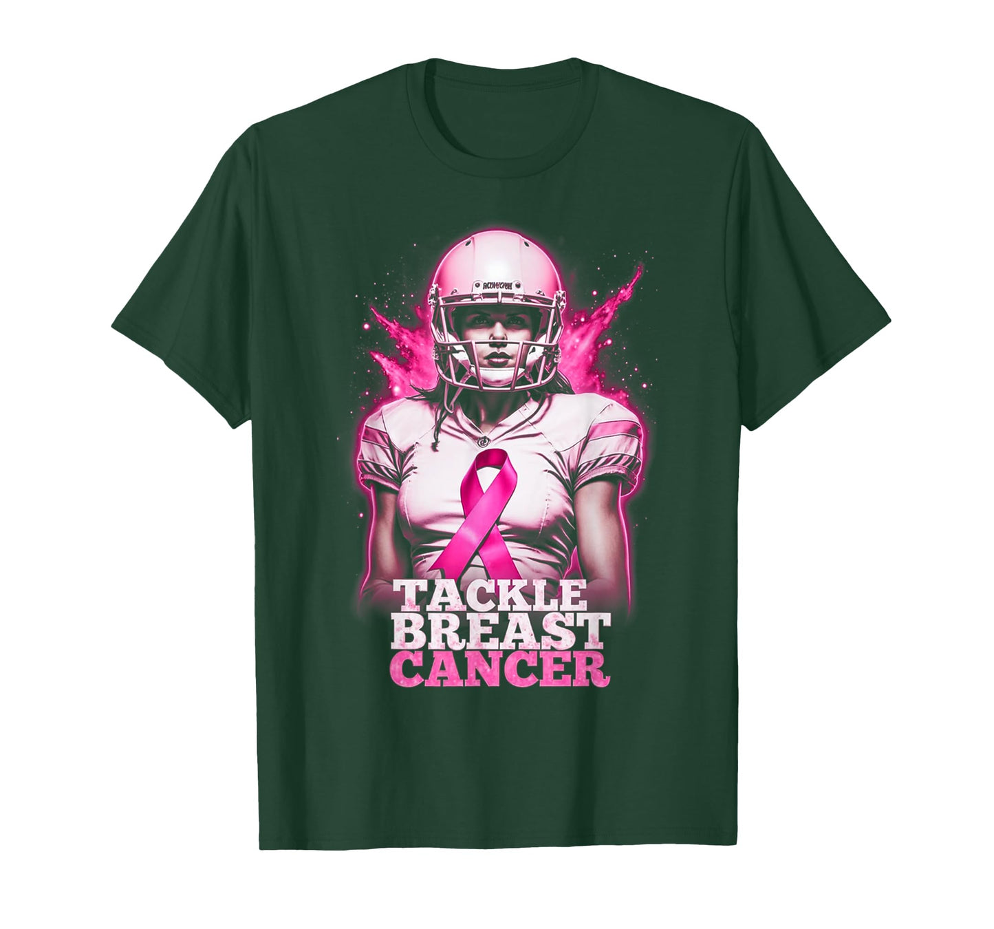 Pink Out Tackle Breast Cancer Awareness American Football T-Shirt