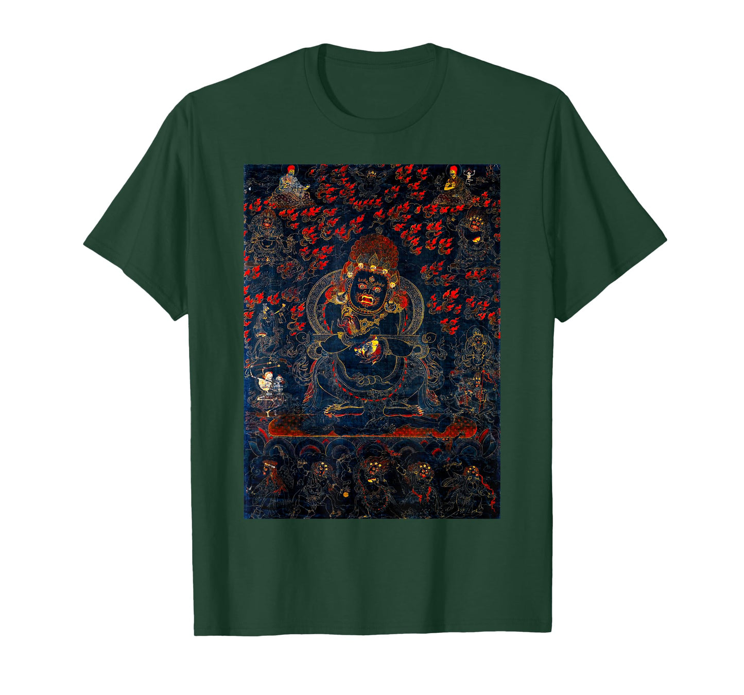Mahakala Protector Tibetan Buddhist Thangka Mandala Buddhism T-Shirt