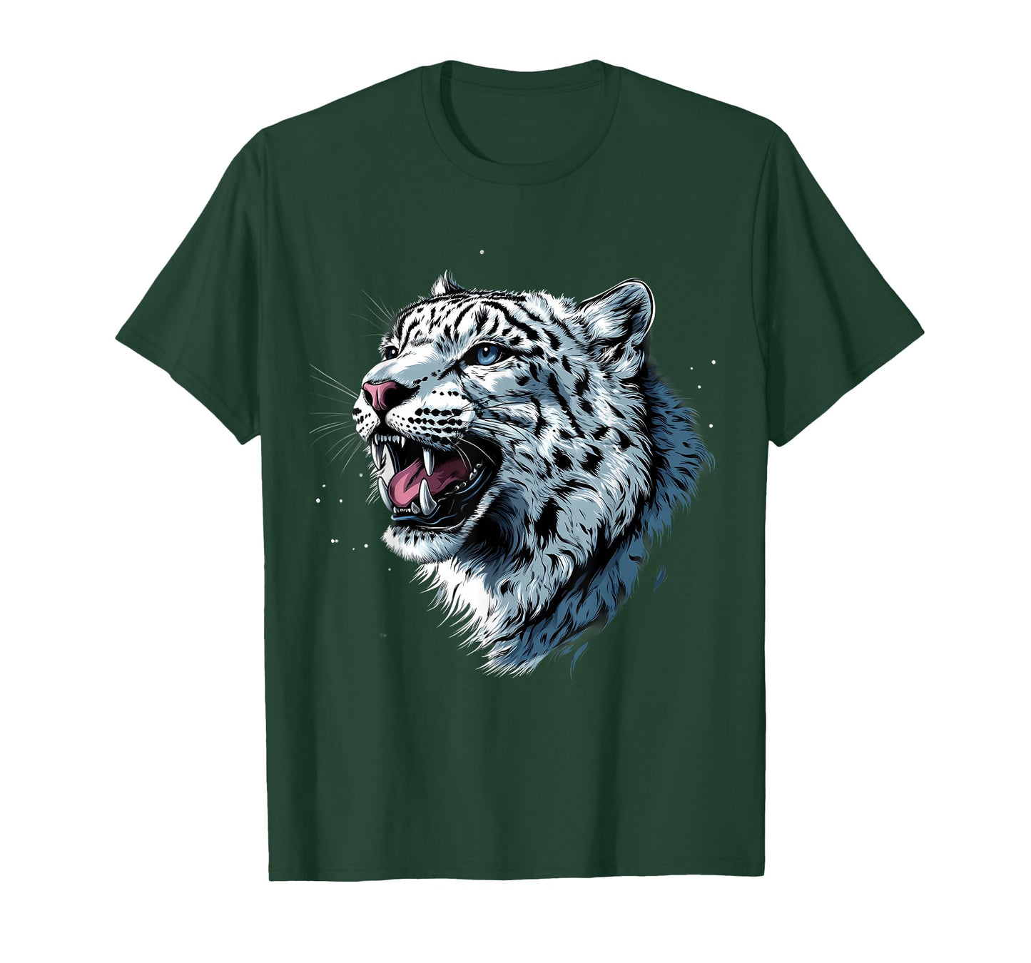 Snow Leopard Lover White Leopard Animal Snow Leopard Face T-Shirt