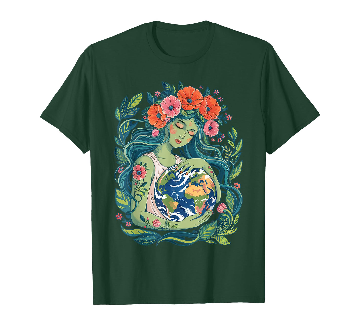 Green Mother Earth Day Gaia Save Our Planet Women Girl Kids T-Shirt