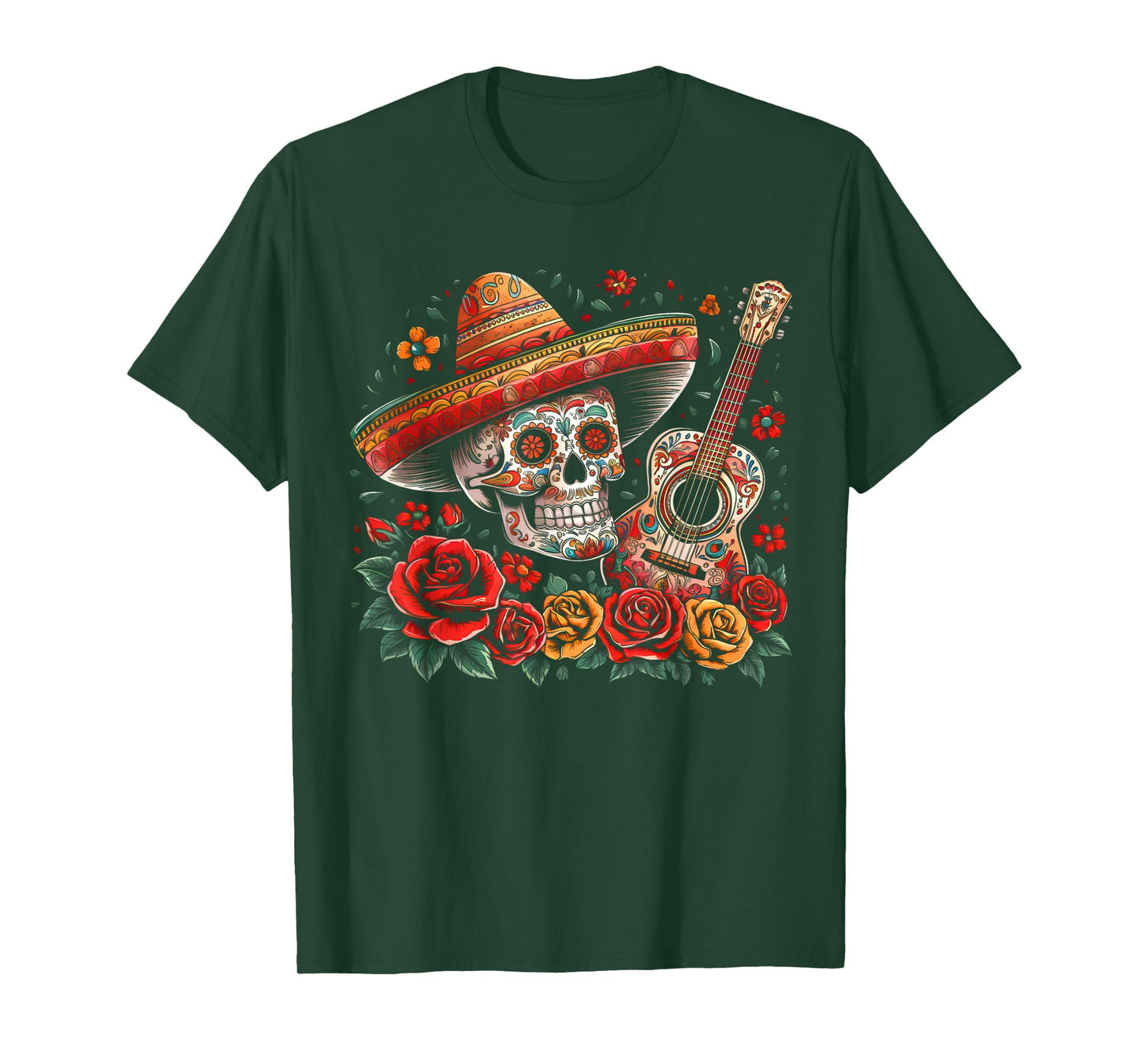 Cinco De Mayo Skull Sombrero Fiesta Mexican Skull Men Women T-Shirt