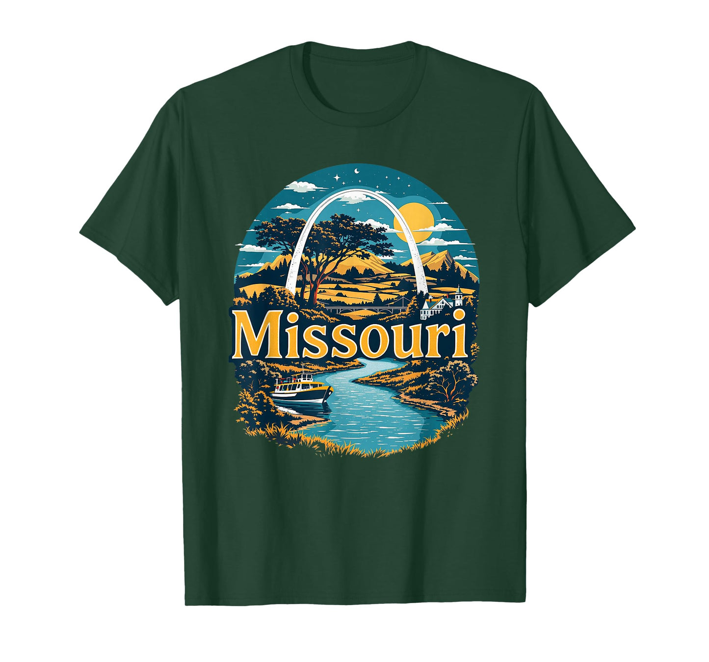 Retro Missouri Home State MO Nature Sunset Vintage T-Shirt