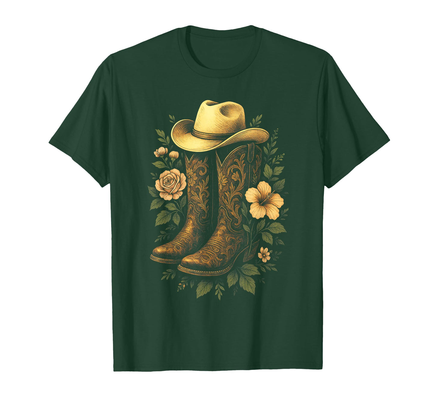 Cowboy Boots Western Rodeo Country Vintage T-Shirt
