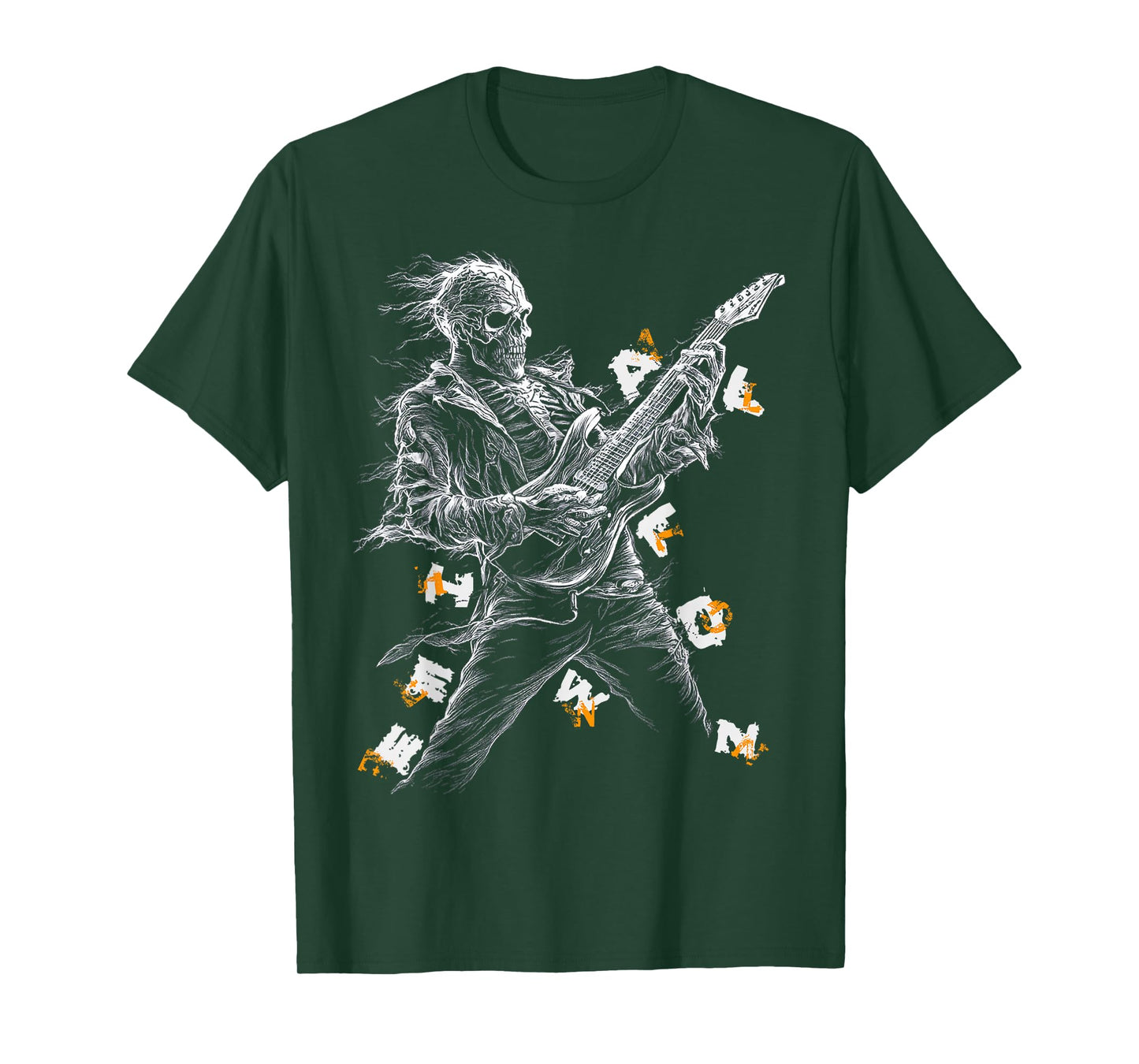 Halloween Skeleton Mummy Music Guitar Costume Fun T-Shirt