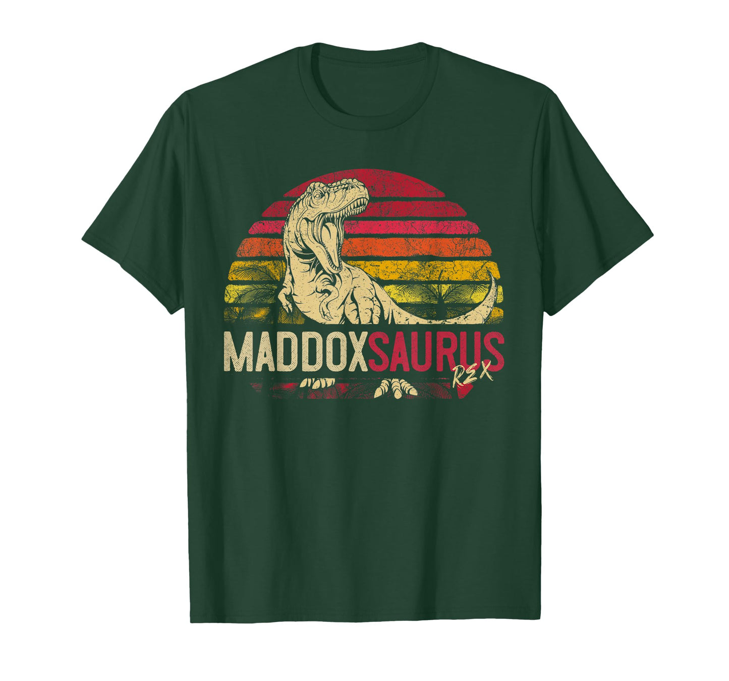 Maddox Saurus Funny Personalized Dinosaur T Rex Name Gift T-Shirt