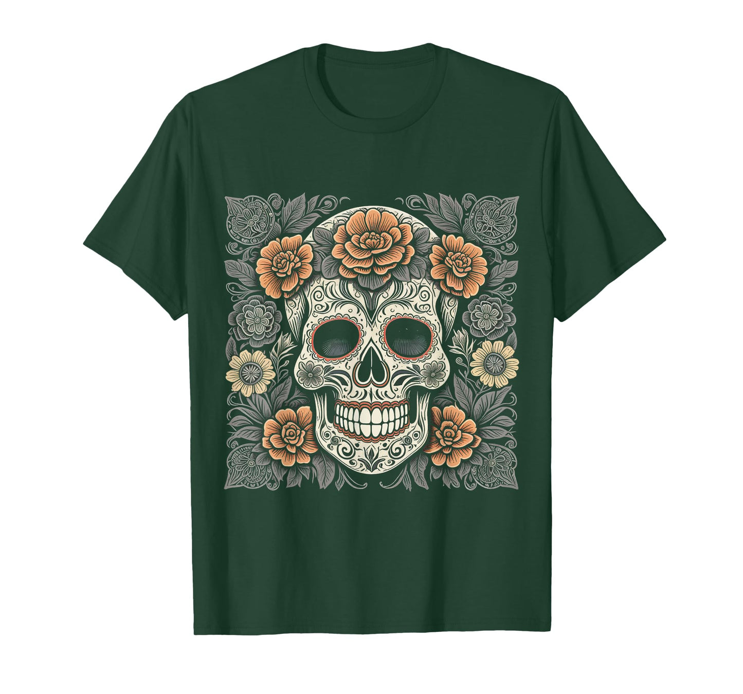 De Los Muertos Day of the Dead Sugar Skull Halloween Women T-Shirt