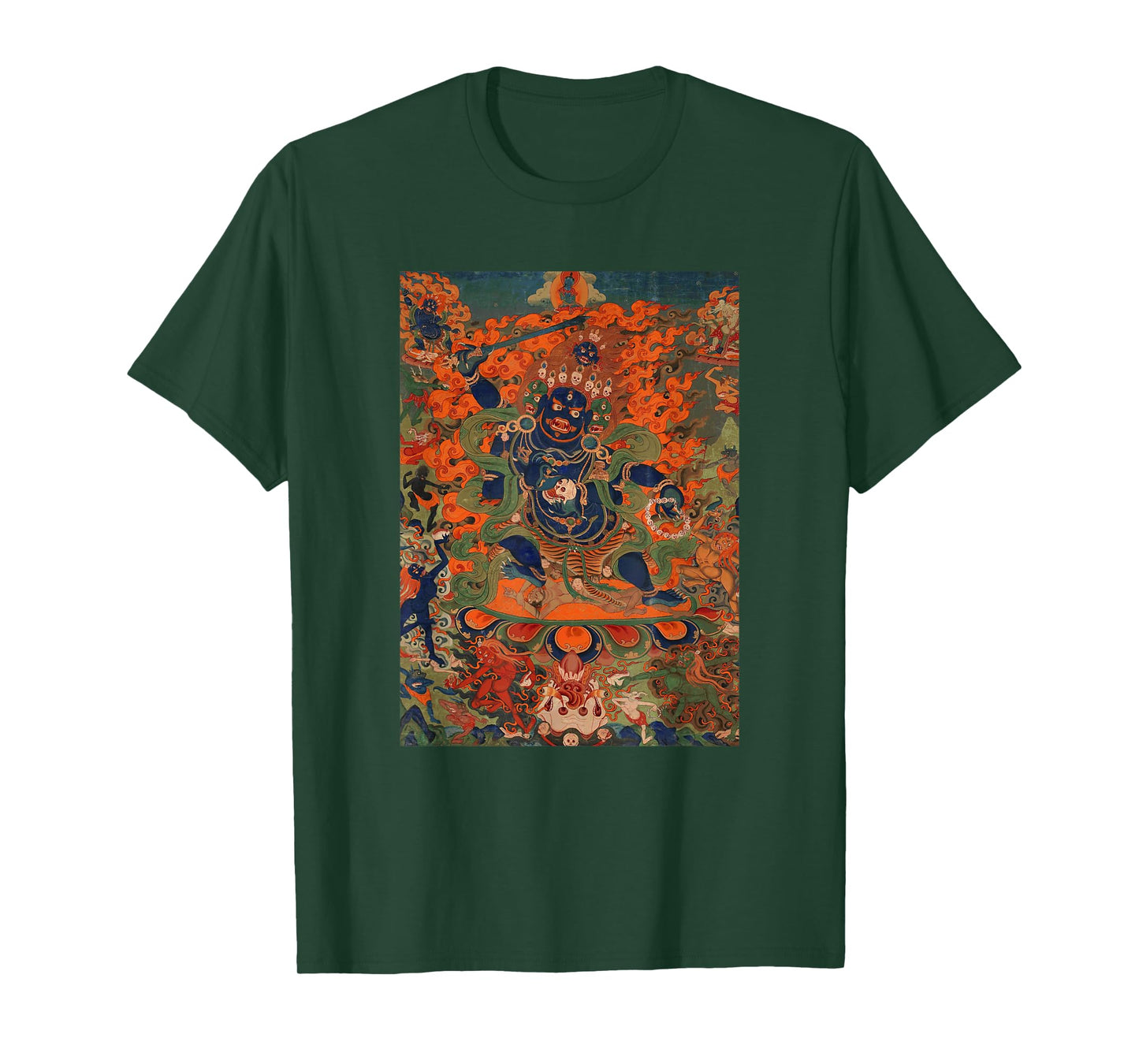 Four Faced Mahakala Tibetan Buddhist Thangka Buddhism T-Shirt