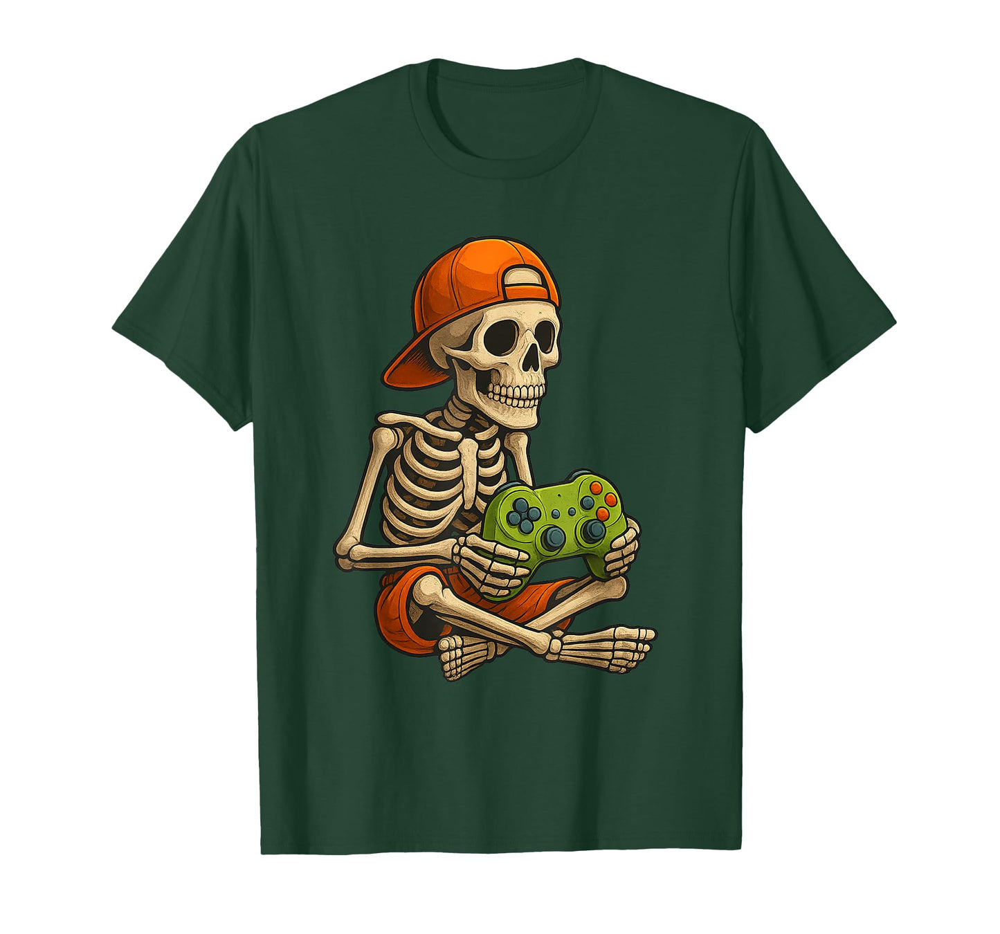 Gamer Halloween – Video Game Skeleton with Controller T-Shirt