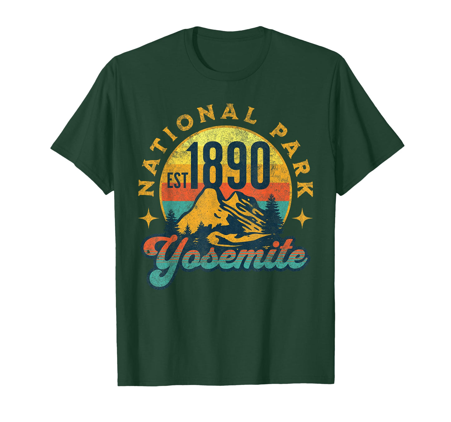 Yosemite California Nature Mountains Hiking Outdoors Vintage T-Shirt
