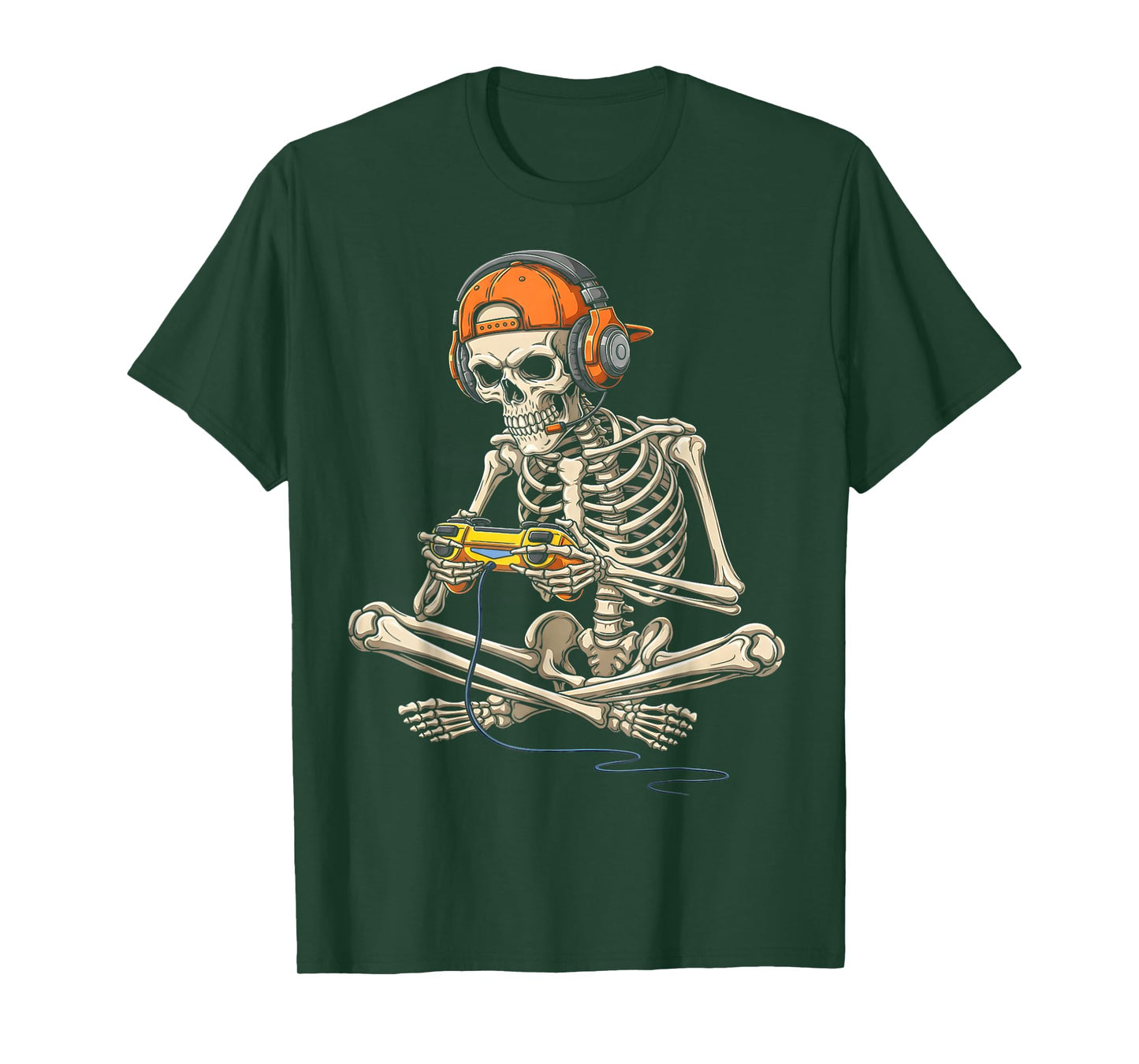 Halloween Skeleton Gamer Video Gaming Funny Gaming Skeleton T-Shirt