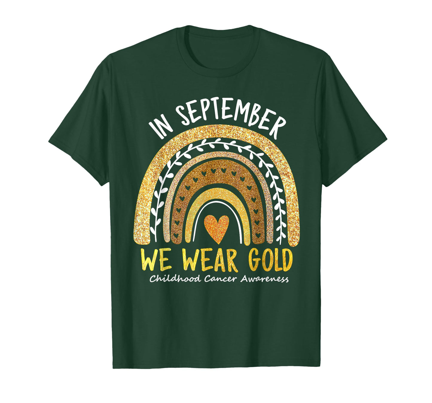 In September We Wear Gold Childhood Cancer Awareness T-Shirt