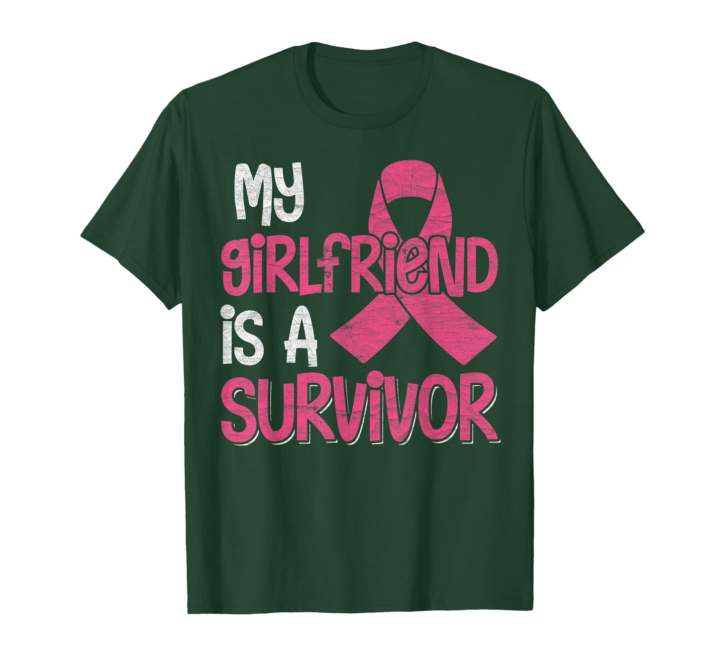 My Girlfriend Is A Survivor - Breast Cancer Support Squad T-Shirt
