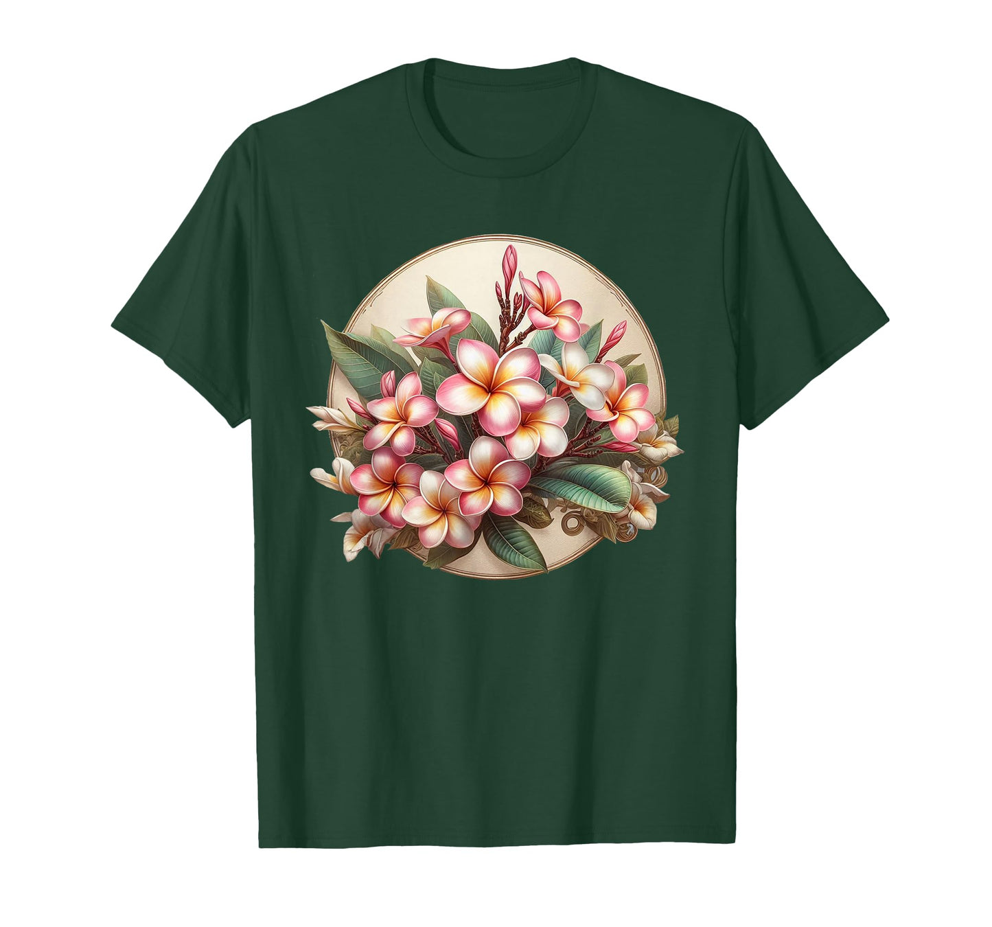 Vintage Plumeria Pink Floral Tropical Bloom Summer T-Shirt