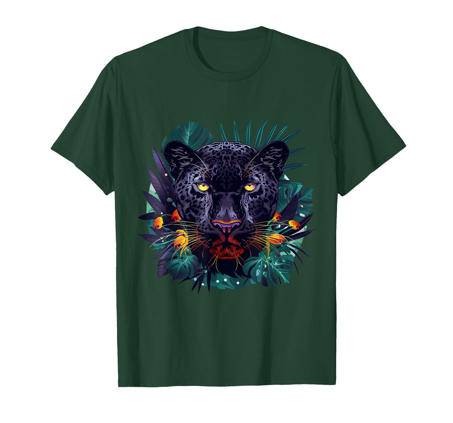 Panther Drawing Panther Lover Portrait Nature Artwork T-Shirt