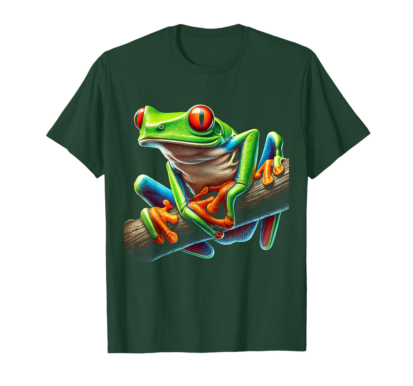Green Body Red Eyed Tree Frog Rainforest Amphibian tee T-Shirt