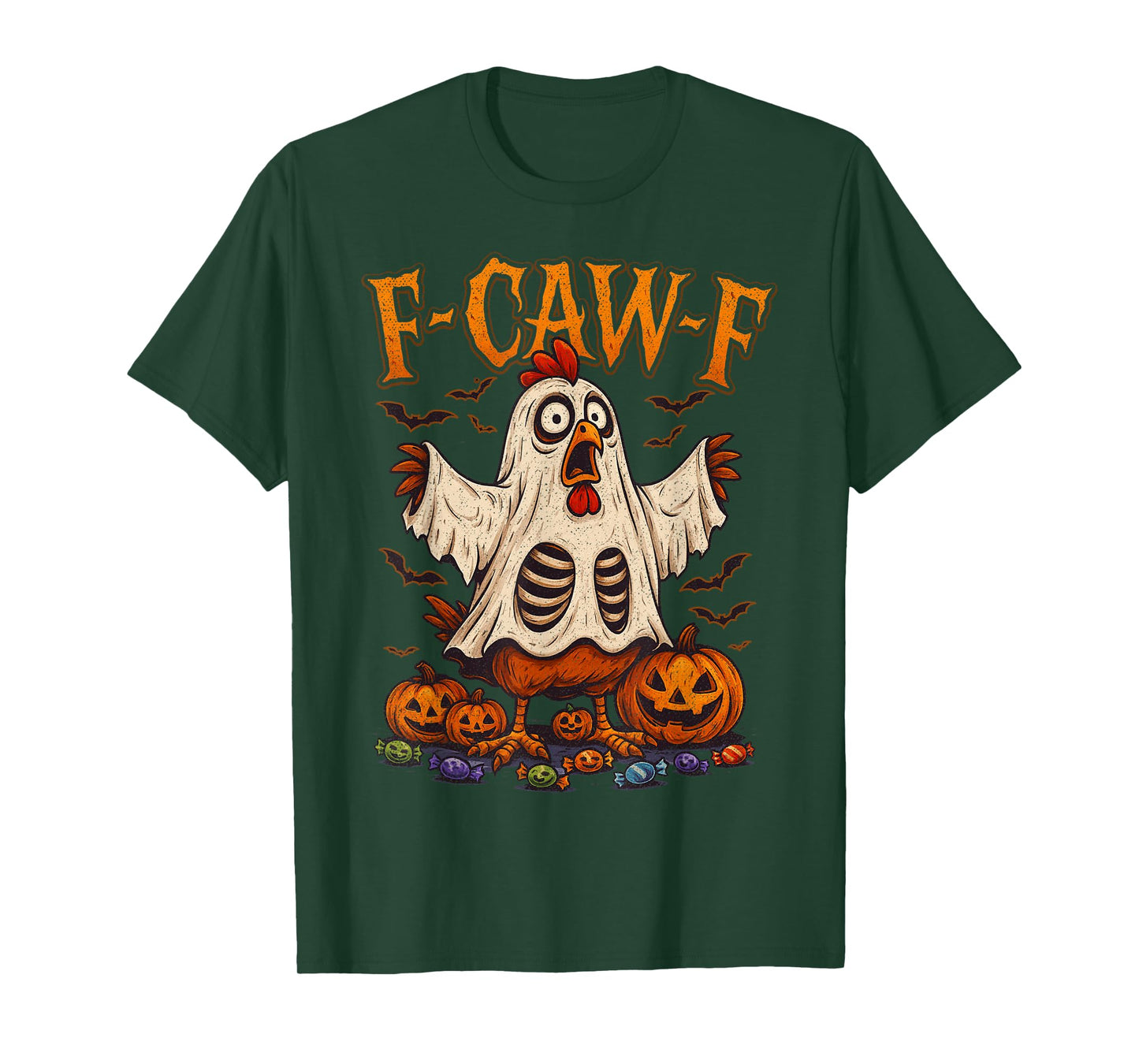 F-Caw-F Funny Chicken Humor Quote Rooster Meme Halloween T-Shirt