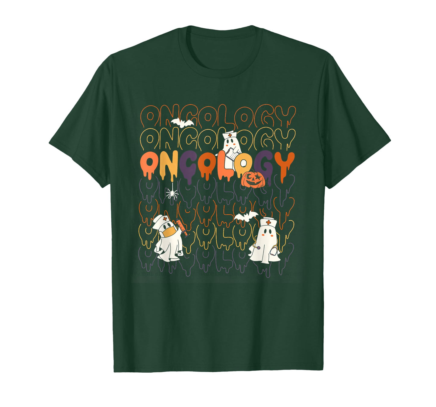 Women Halloween Oncology Nurse Heme Onc RN Cancer Fighting T-Shirt
