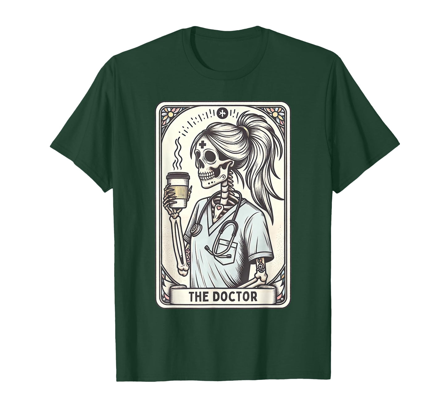 Doctor Tarot Card Skeleton RN Nursing Future Dr Witchy T-Shirt