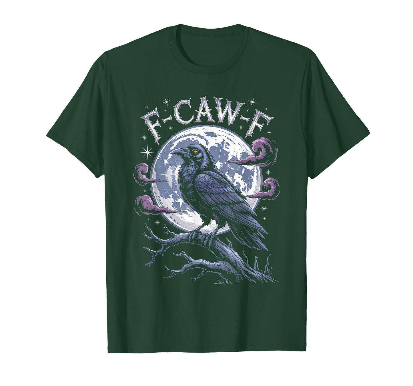 F-Caw-F Bird Moon Gothic Funny FCAWF T-Shirt