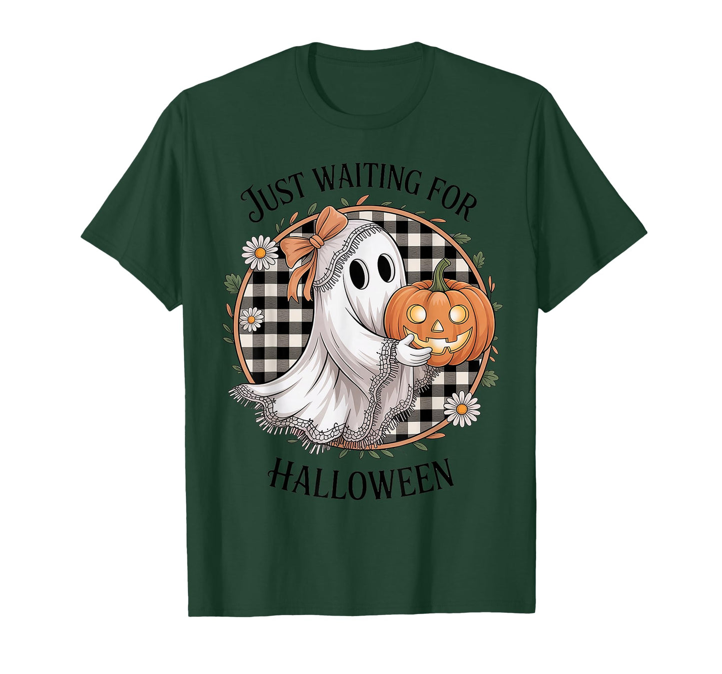 Skeleton Spooky Vibe Summer Funny just Waiting for Halloween T-Shirt