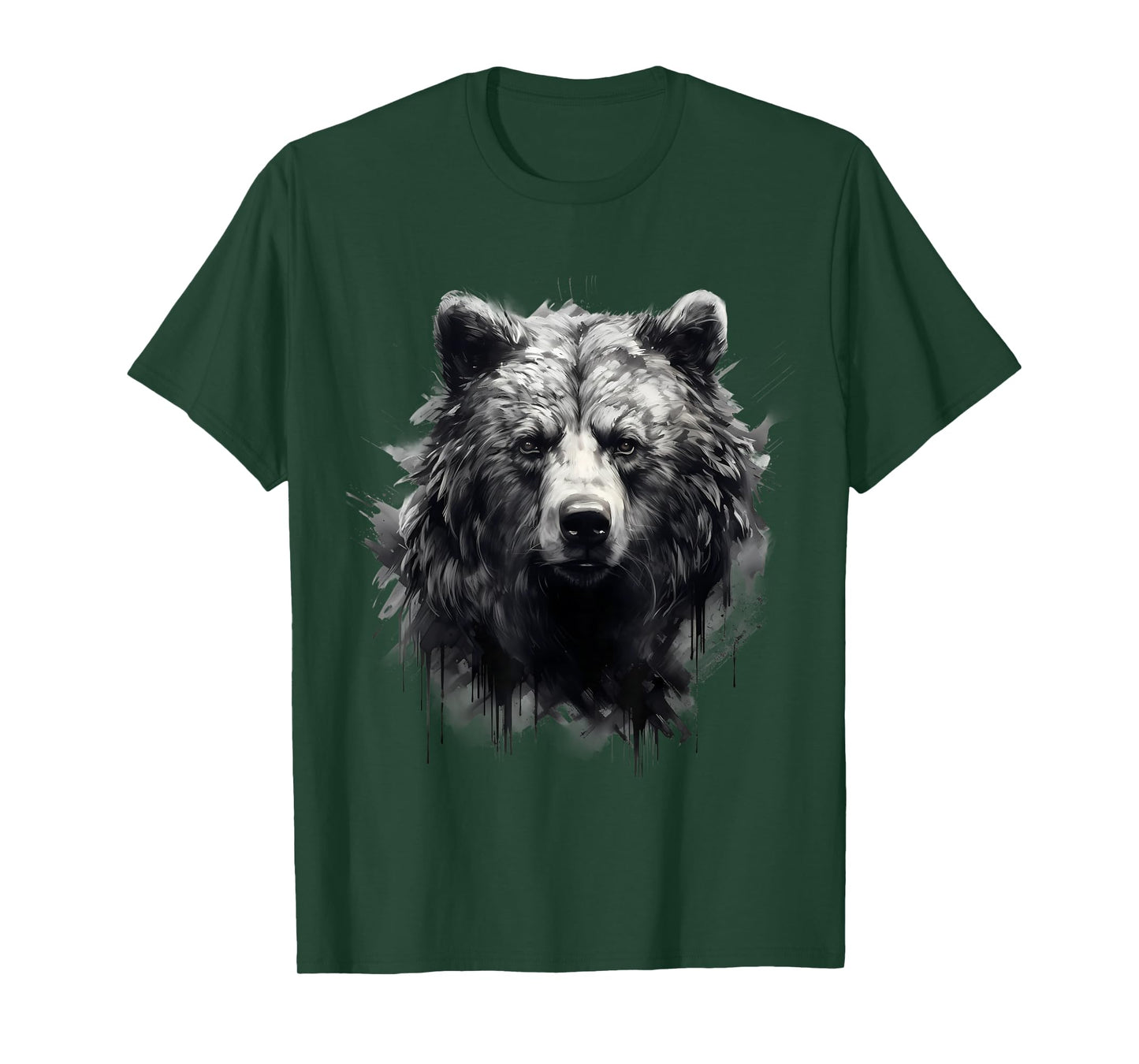 Bear Artwork Portrait Nature Animal Art Wildlife Forest T-Shirt