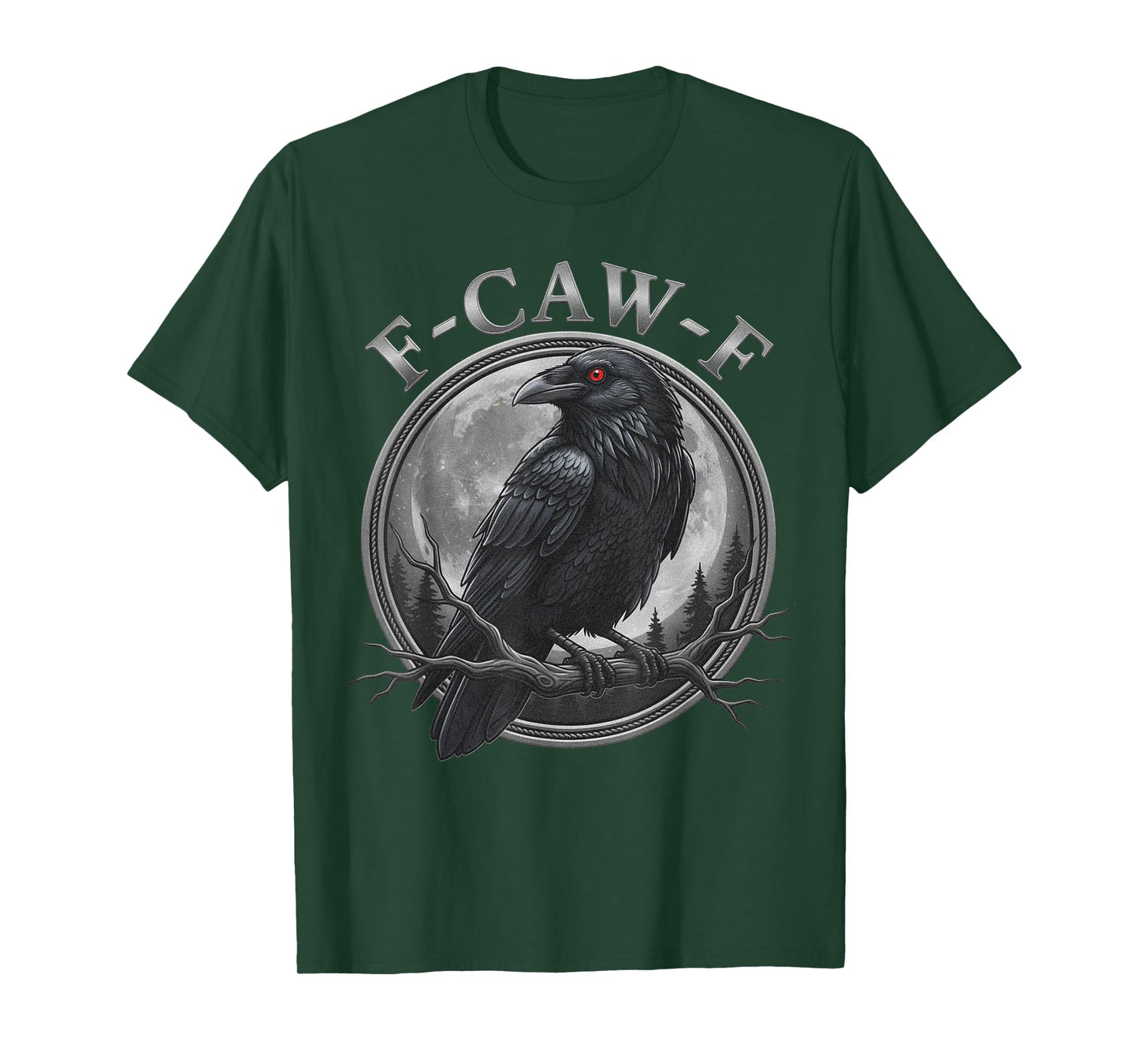 Halloween Crow tee | F caw F Funny Graphic Retro Crow Humor T-Shirt