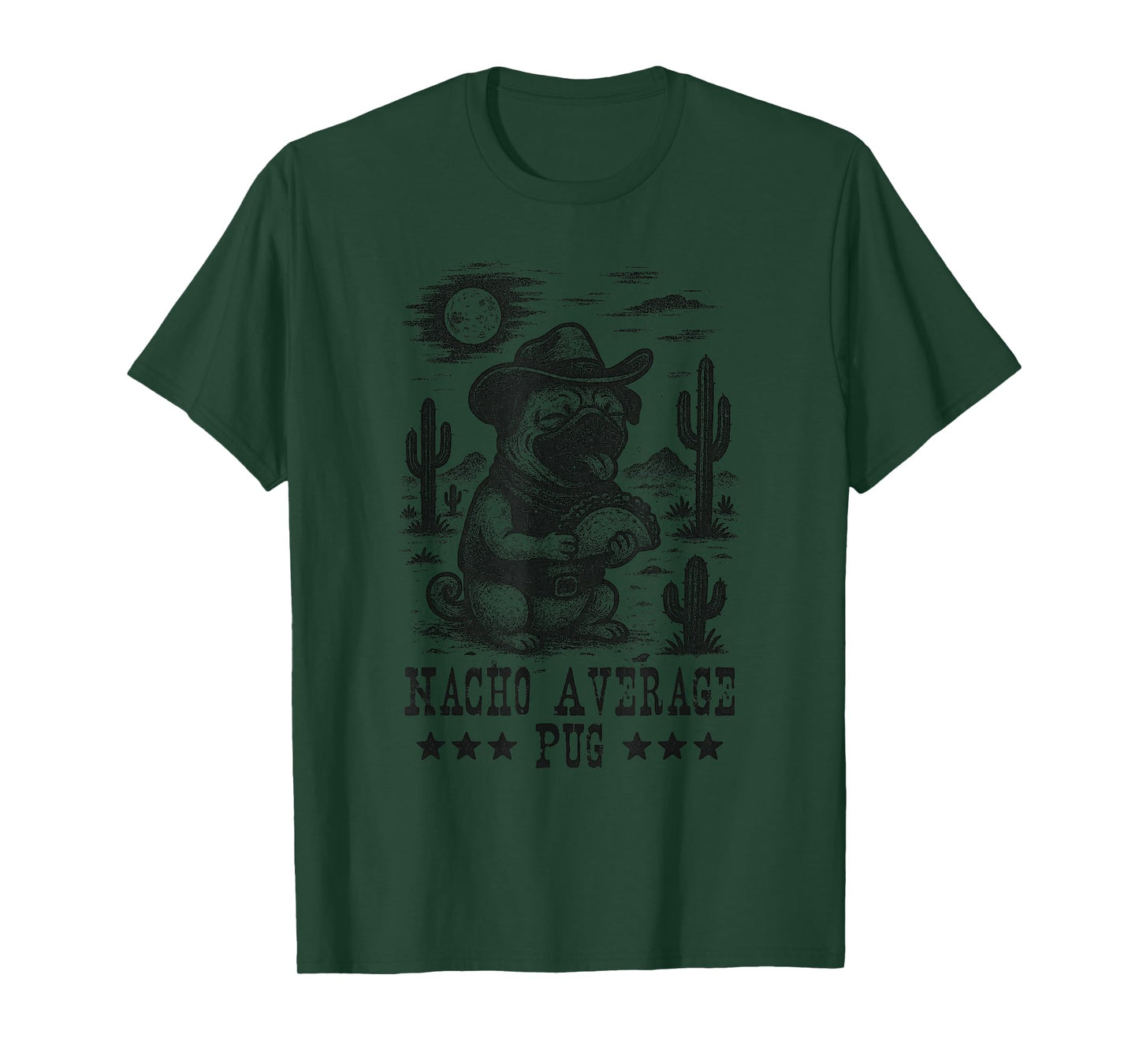 Vintage Nacho Average Pug Mexican Food Fans T-Shirt