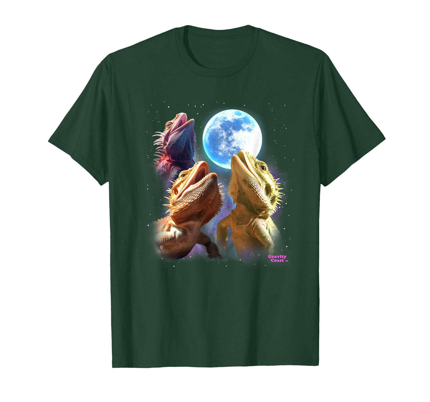 Bearded Dragon Shirts Lizards Howling at the Moon Beardies T-Shirt