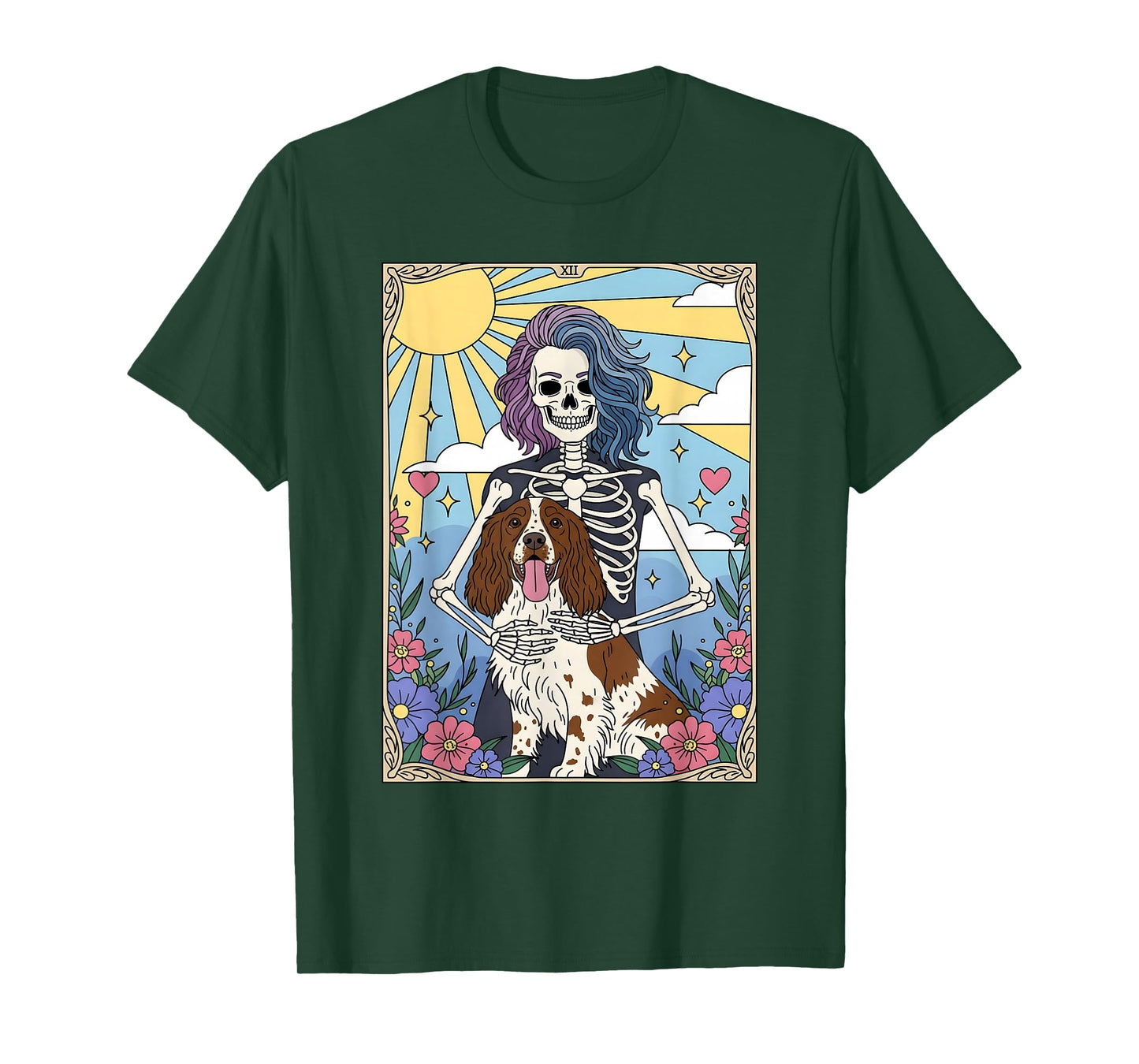 English Springer Spaniel Dog Tarot Card Halloween Costume T-Shirt