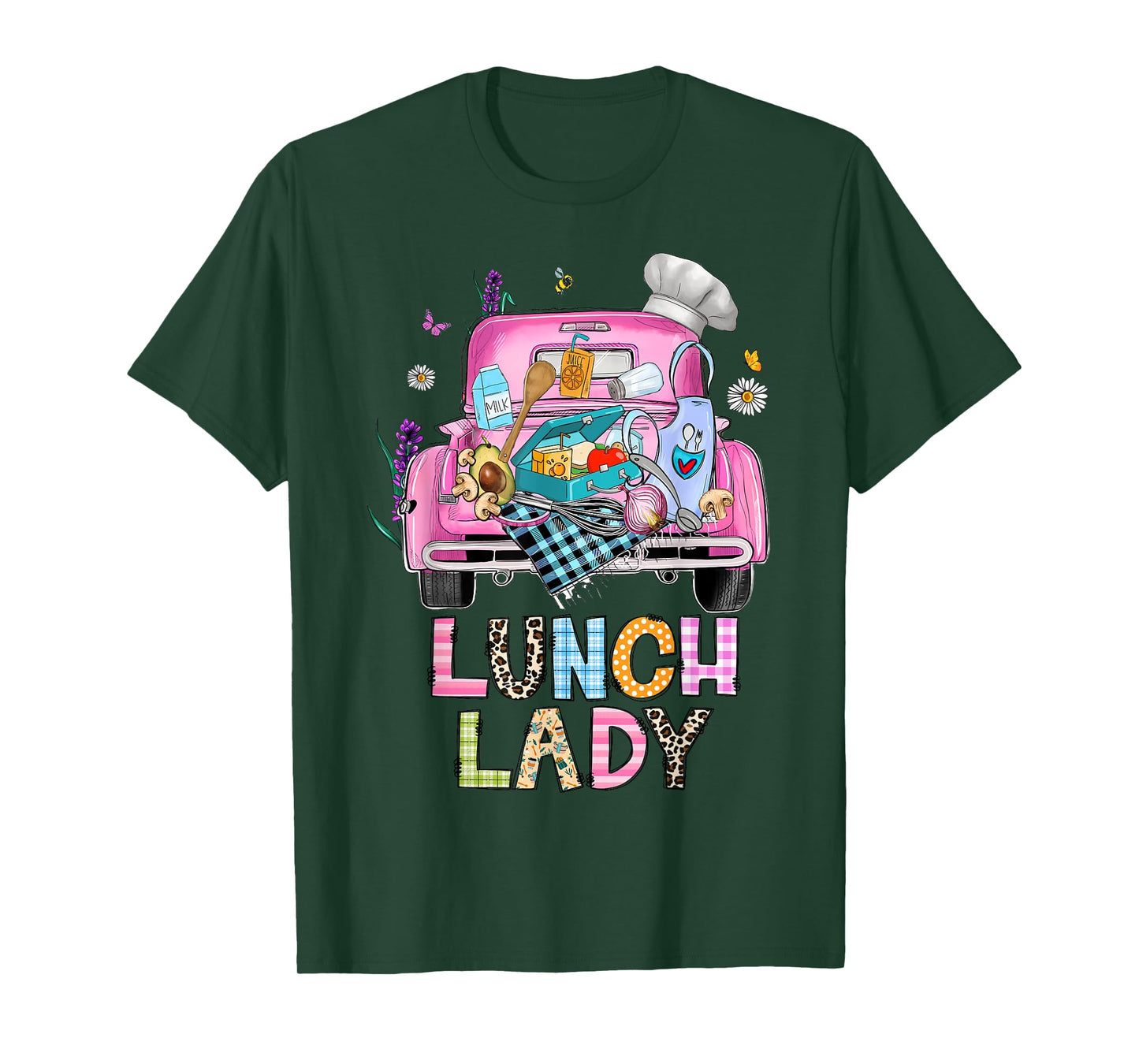 Lunch Lady Cute Truck Lunch Ladies Squad Cafeteria Crew T-Shirt