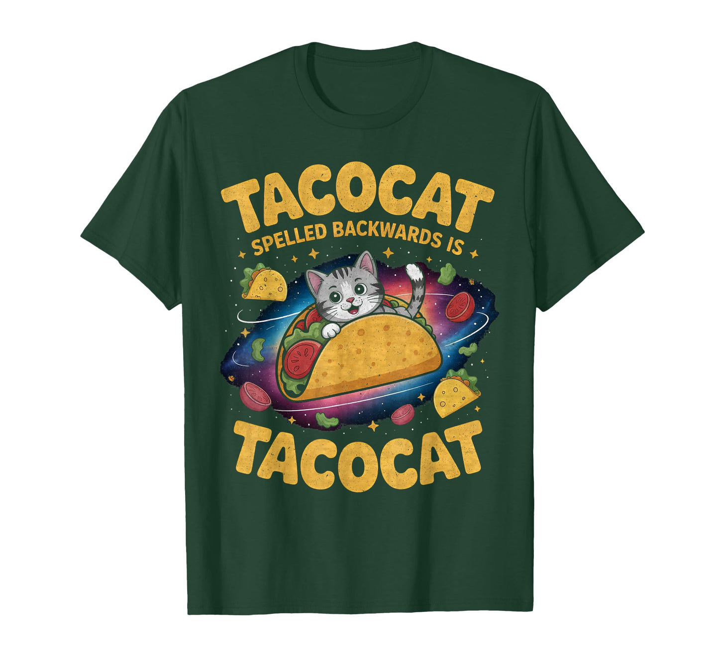 Tacocat Spelled Backward is Tacocat Cat, Taco Lover T-Shirt