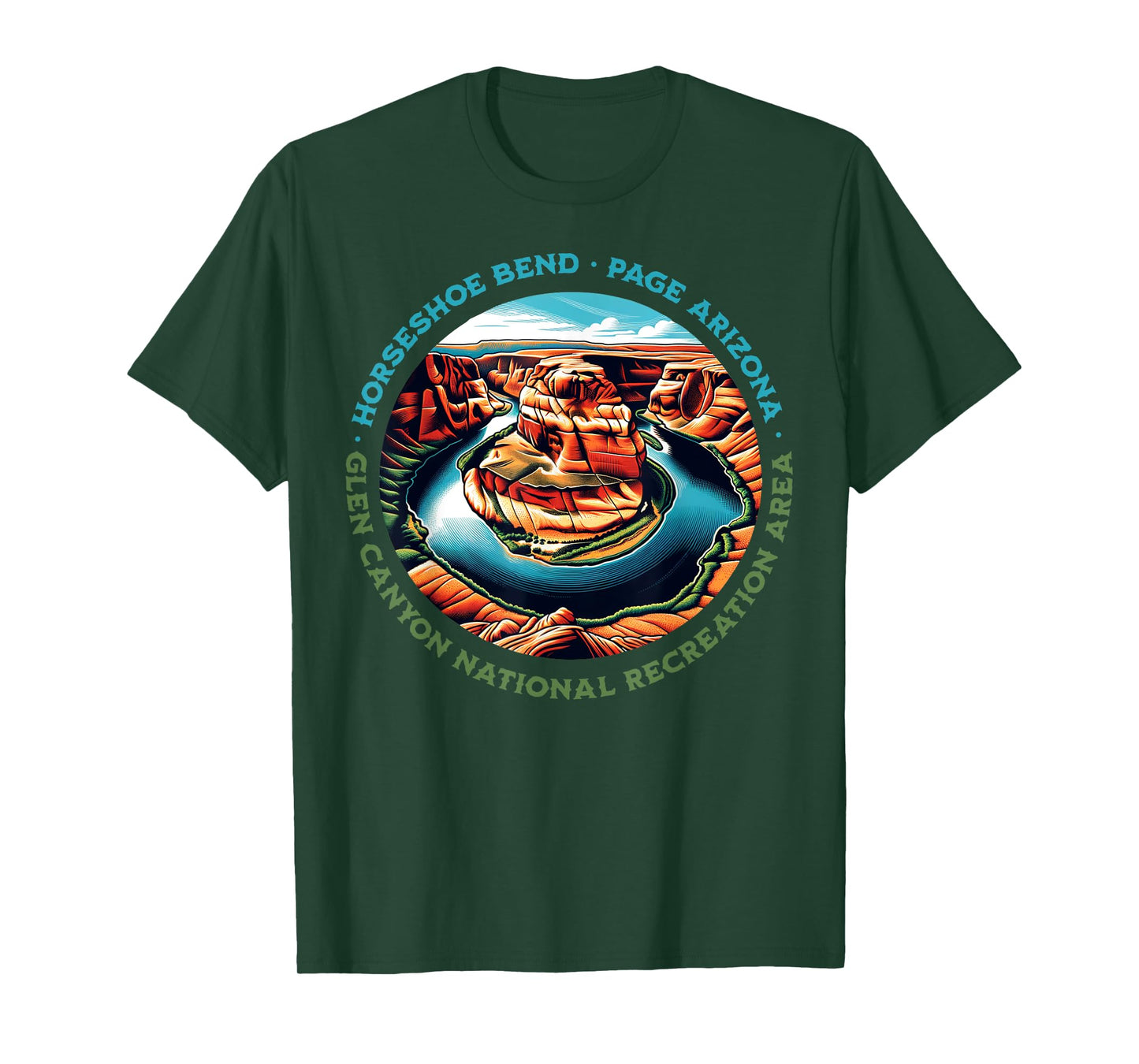 Iconic Horseshoe Bend Hiking Glen Canyon Page Arizona T-Shirt