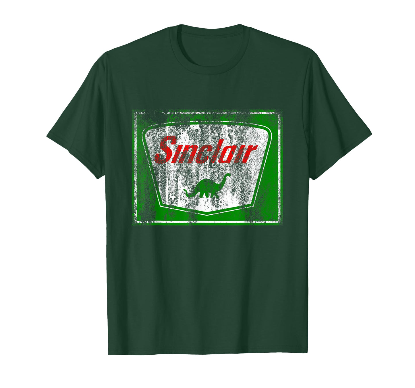 Dinosaur Gas Station Vintage Retro Mens Womens and Kids T-Shirt