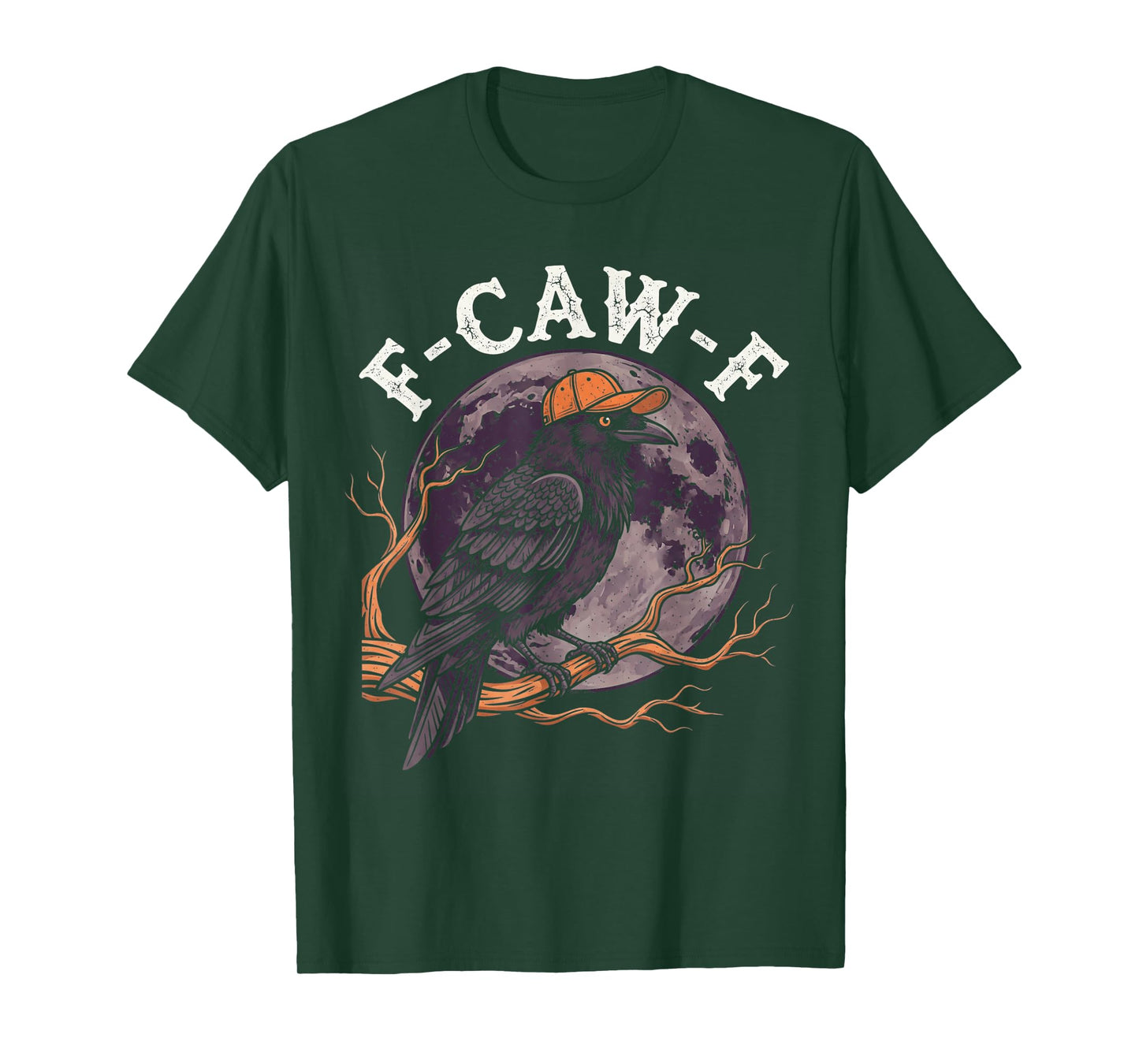 Funny F-Caw-F Black Bird Crow Gothic Halloween Men Women T-Shirt