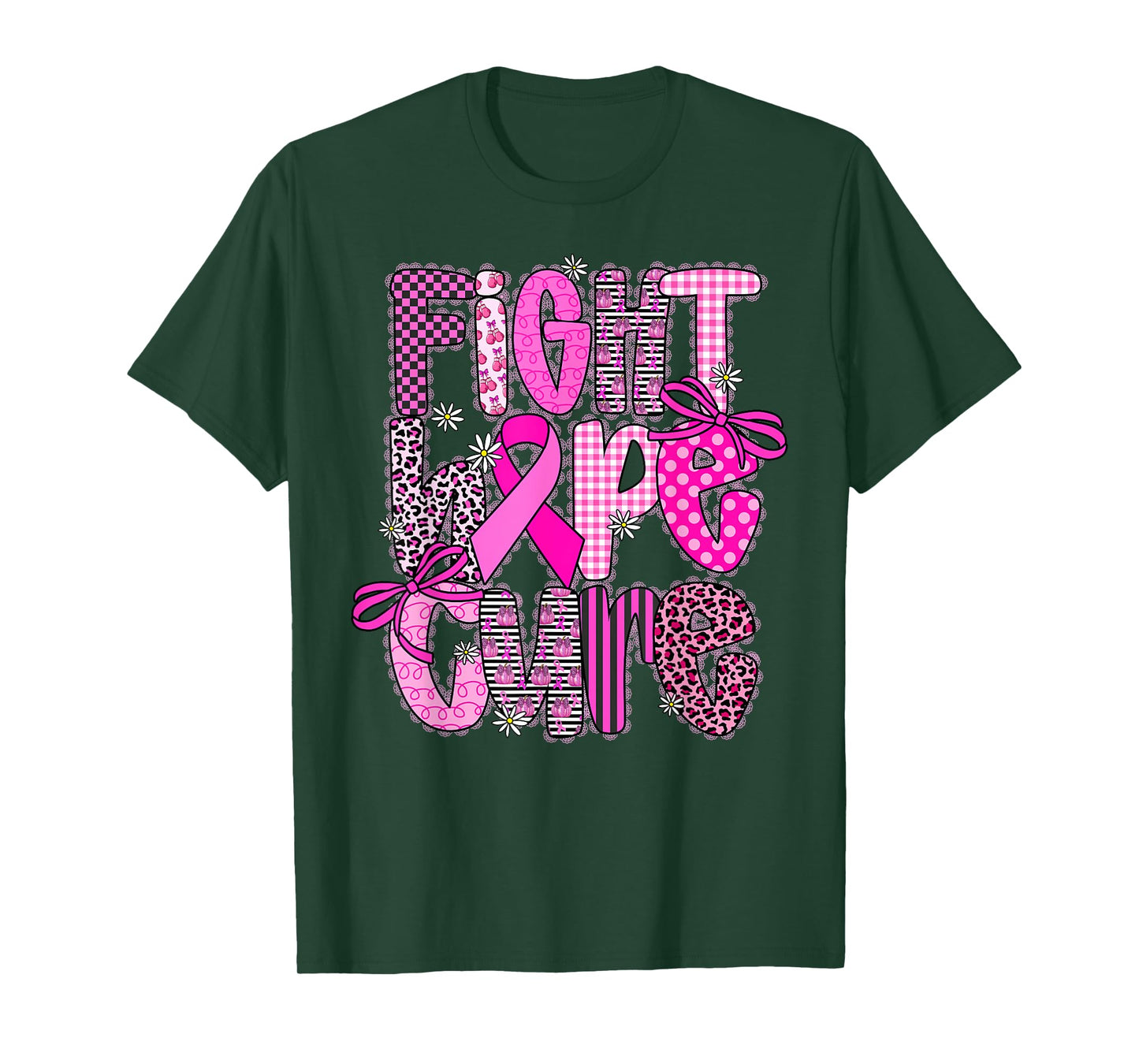 Fight Hope Cure in October We Wear Pink Breast Cancer T-Shirt