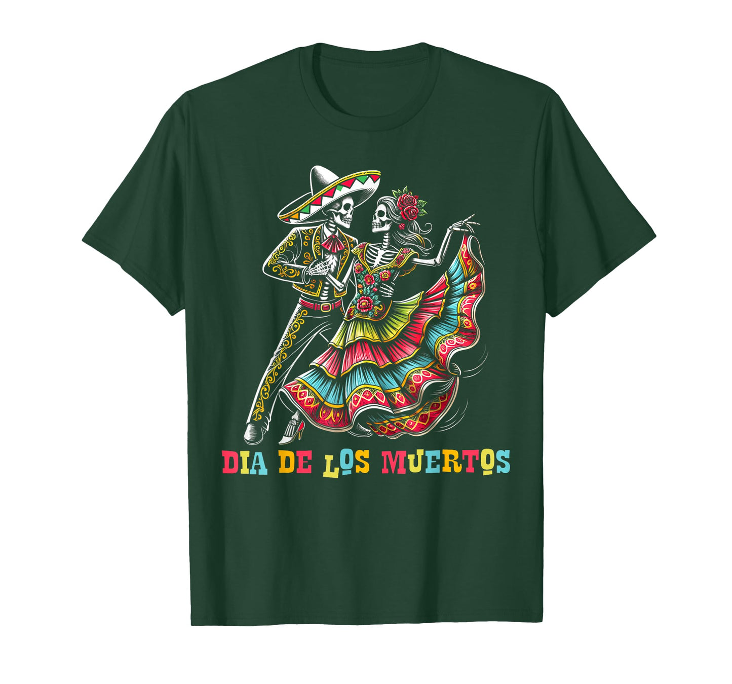 Day of The Dead Dancing Skeleton Couple Gift T-Shirt