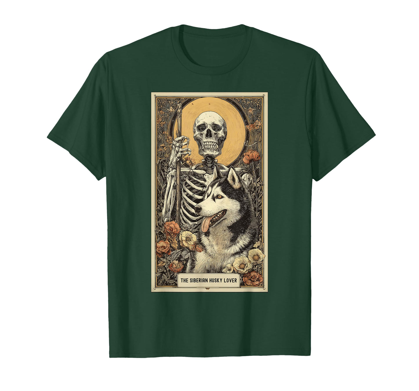 Siberian Husky Lover Tarot Card Easy Last Minute Halloween T-Shirt