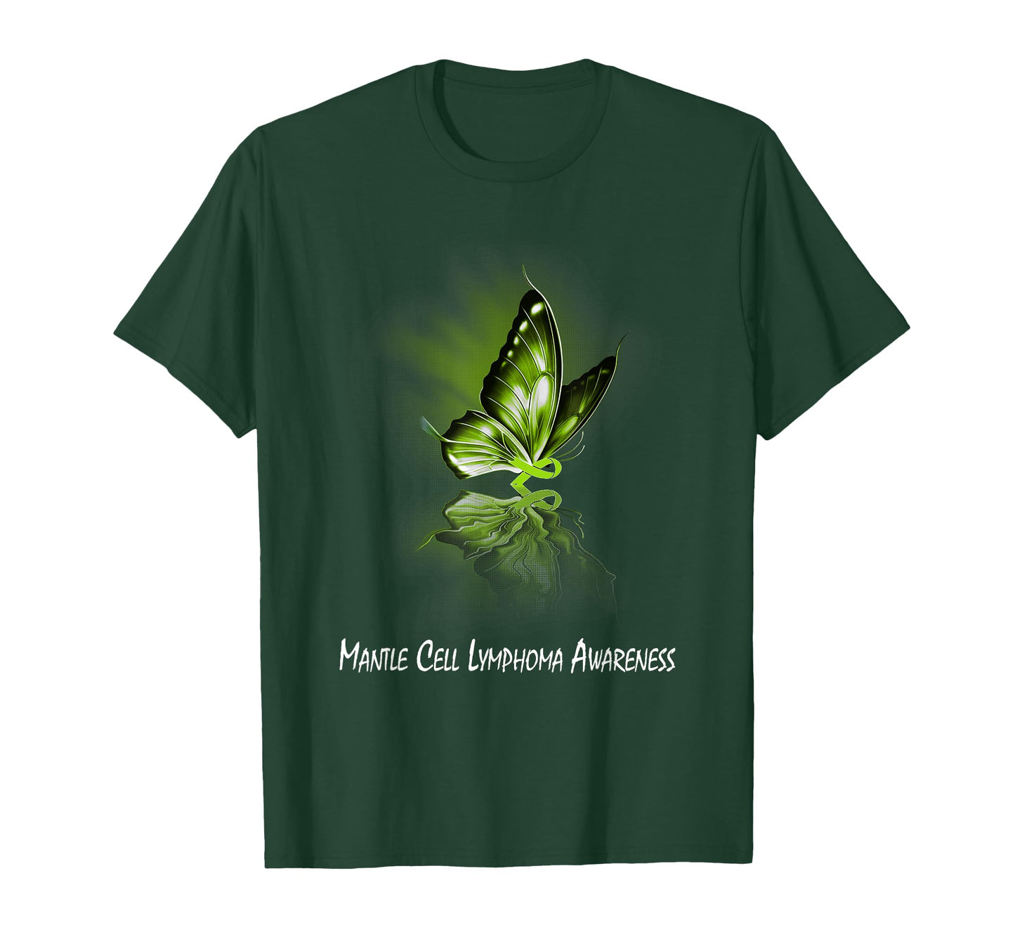 Butterfly Ribbon Mantle Cell Lymphoma Awareness T-Shirt