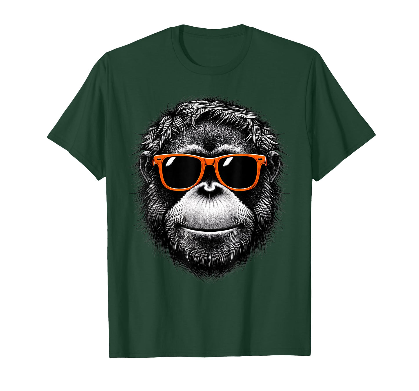 Cool Orangutan Wearing Sunglasses Graphic Art T-Shirt