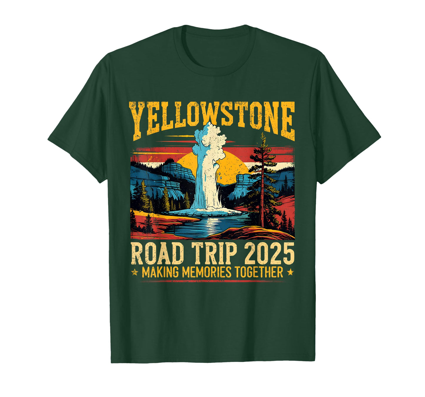 Yellowstone Road Trip 2025 Vintage Tee T-Shirt