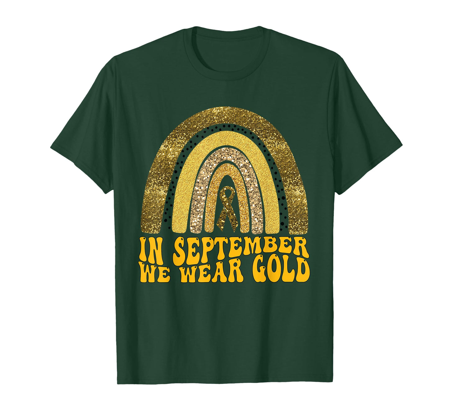 In September We Wear Gold Childhood Cancer Awareness T-Shirt