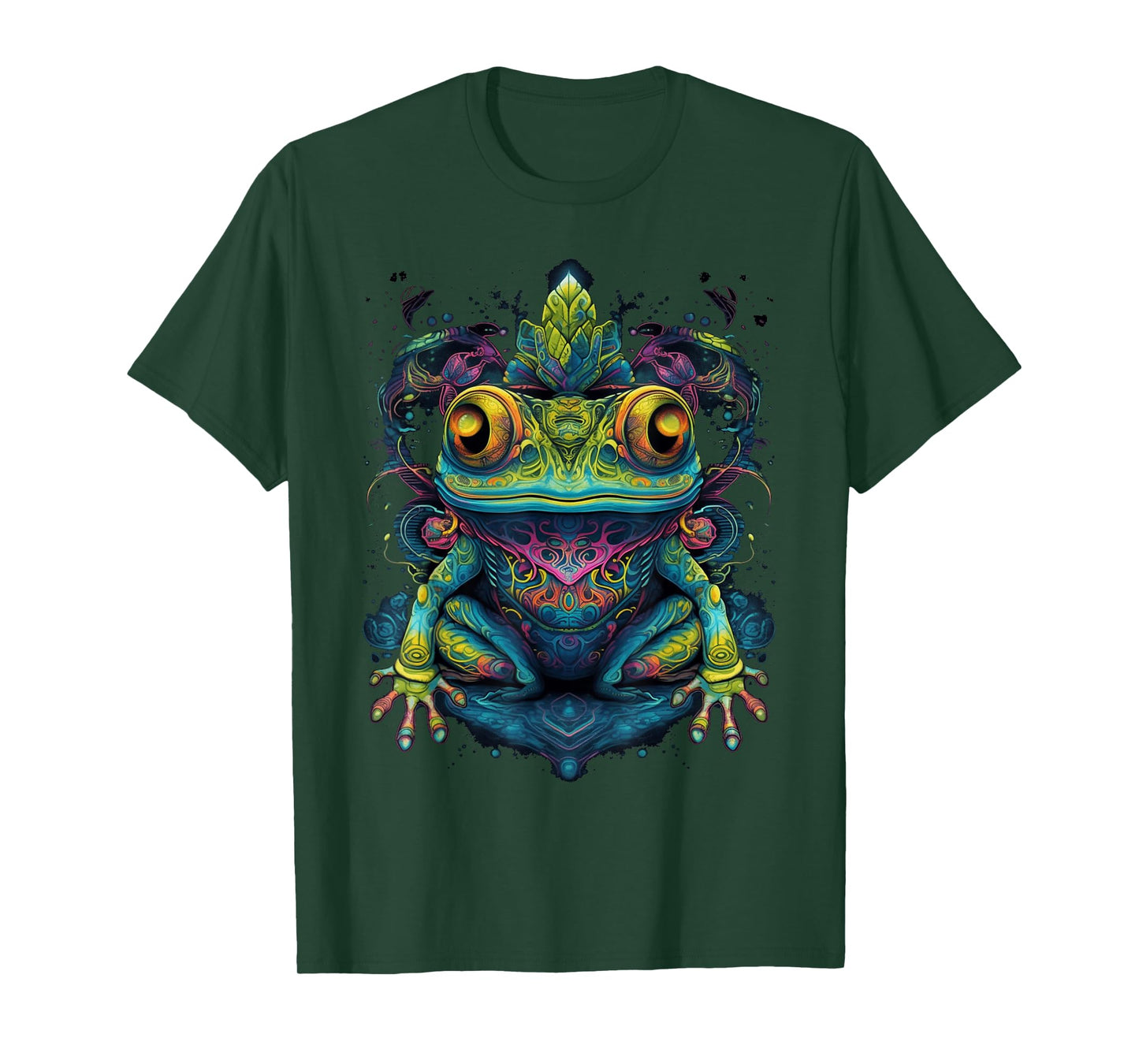 Colorful Frog | Psychedelic Art Trippy Hippie Men Women T-Shirt