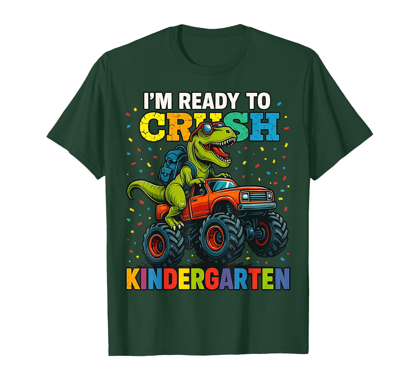 Back To School Boy Dinosaur I'm Ready To Crush Kindergarten T-Shirt