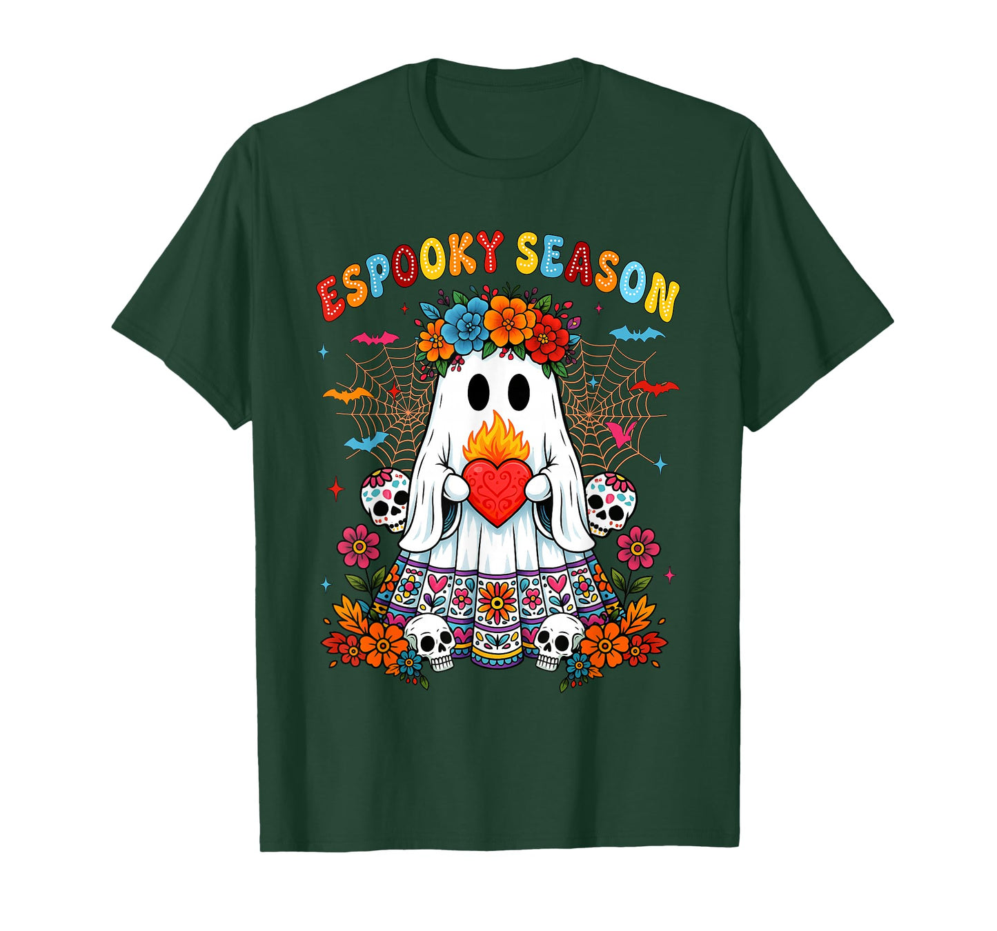 Espooky Season Day of The Dead Mexican Halloween Ghost Women T-Shirt