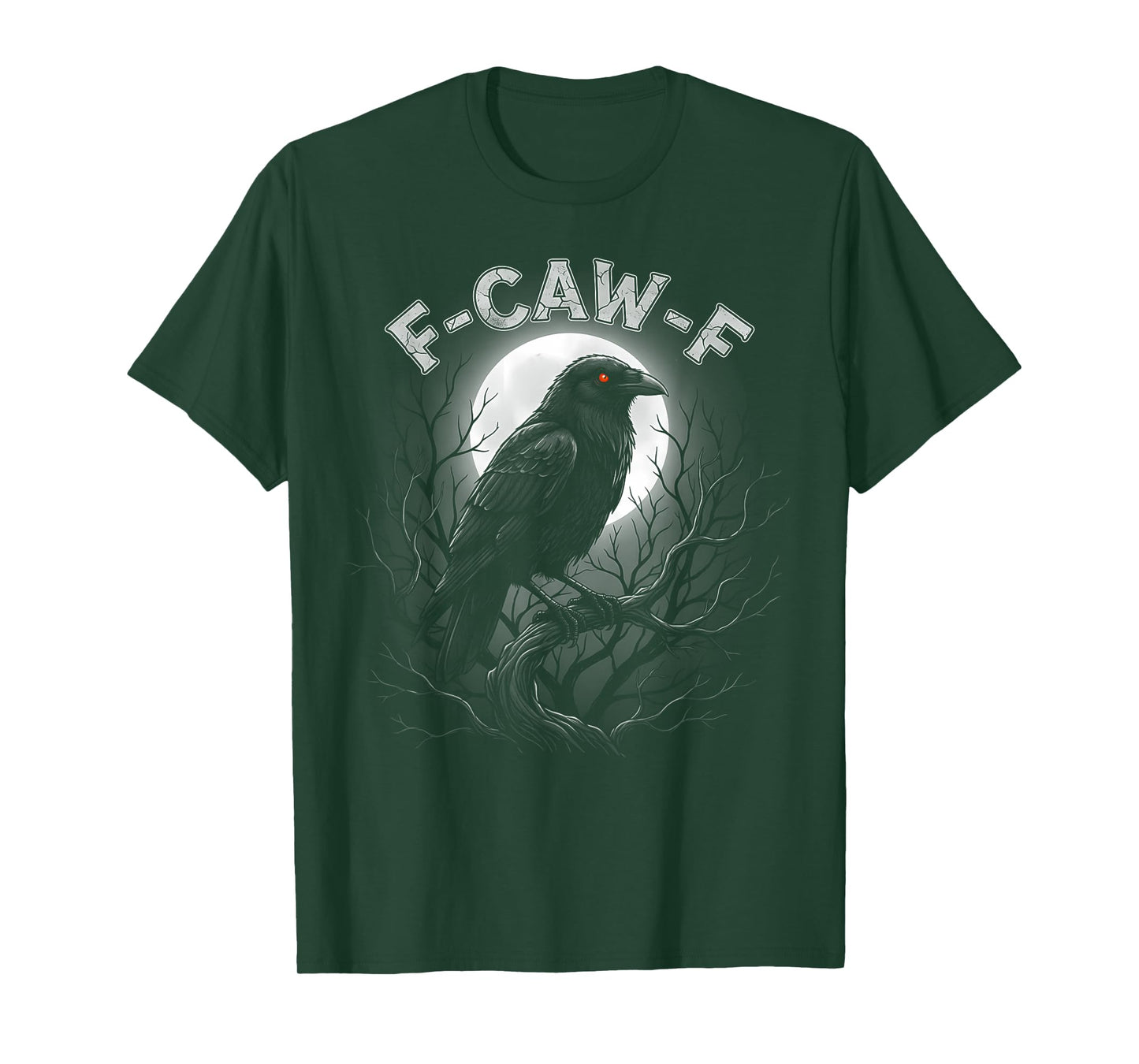 F-CAW-F Raven Moon Design for Bird Lovers Night Out T-Shirt