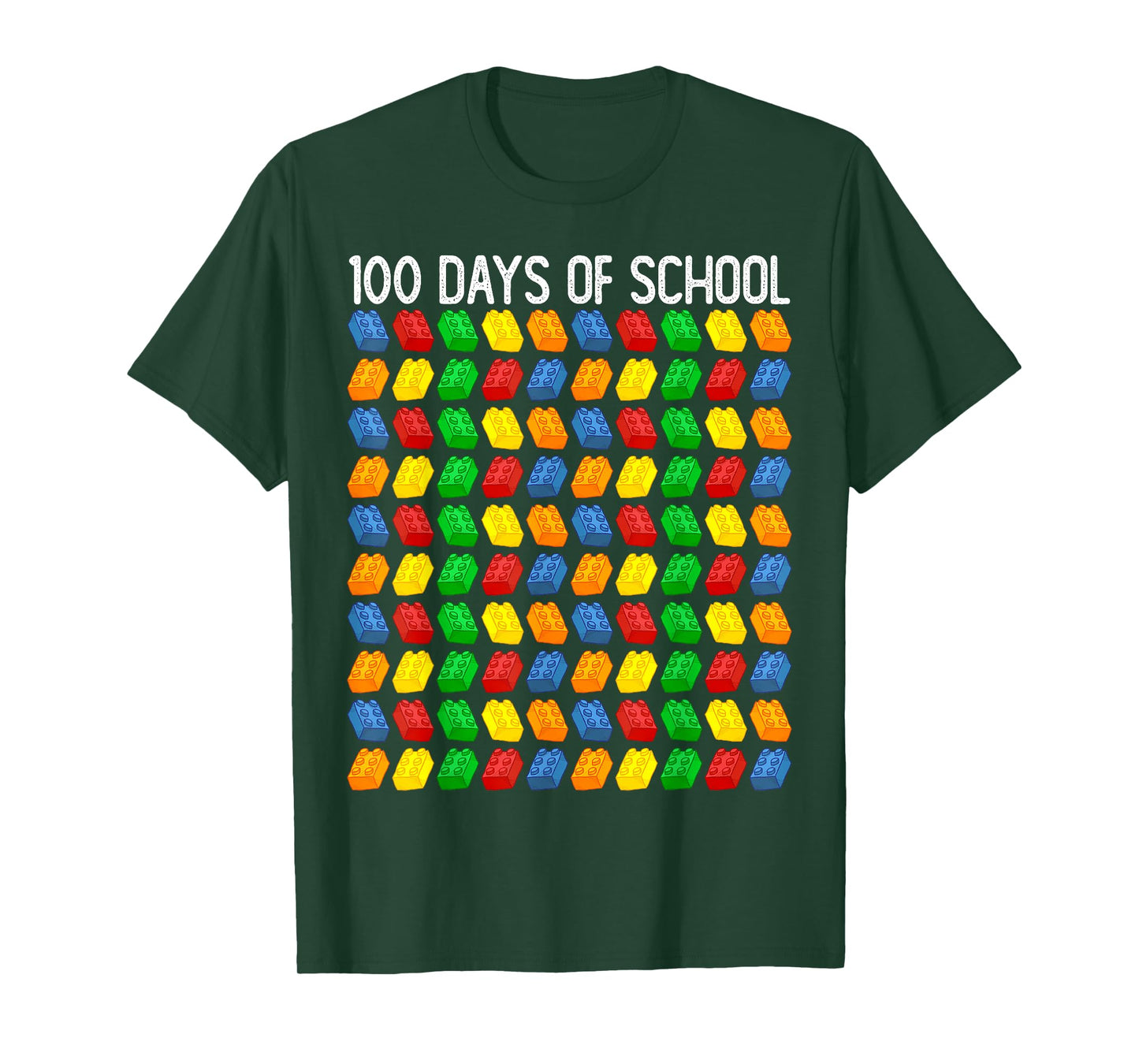 Master Builder Funny Building Blocks 100 Days of School Kids T-Shirt